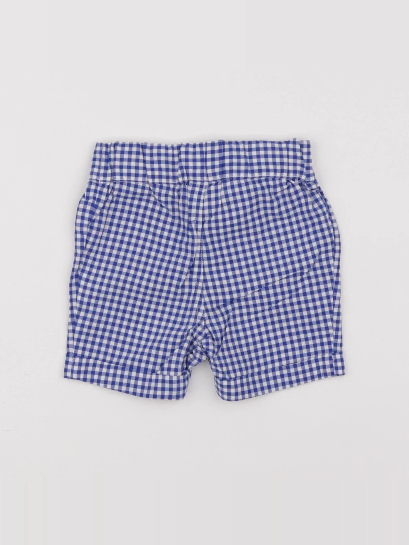Petit Bateau - short bleu, blanc - 6 mois