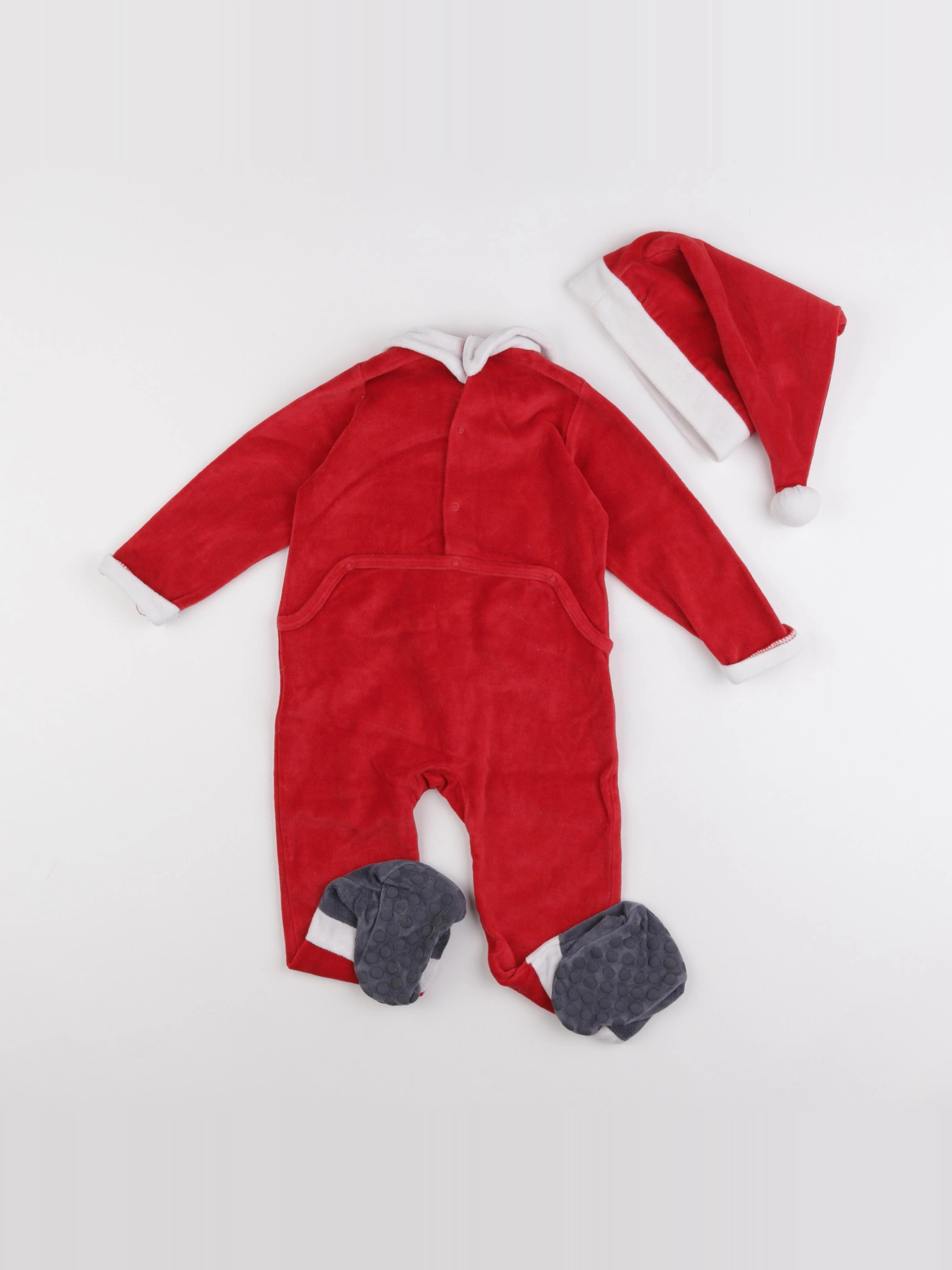 Vertbaudet - pyjama velours rouge - 2 ans