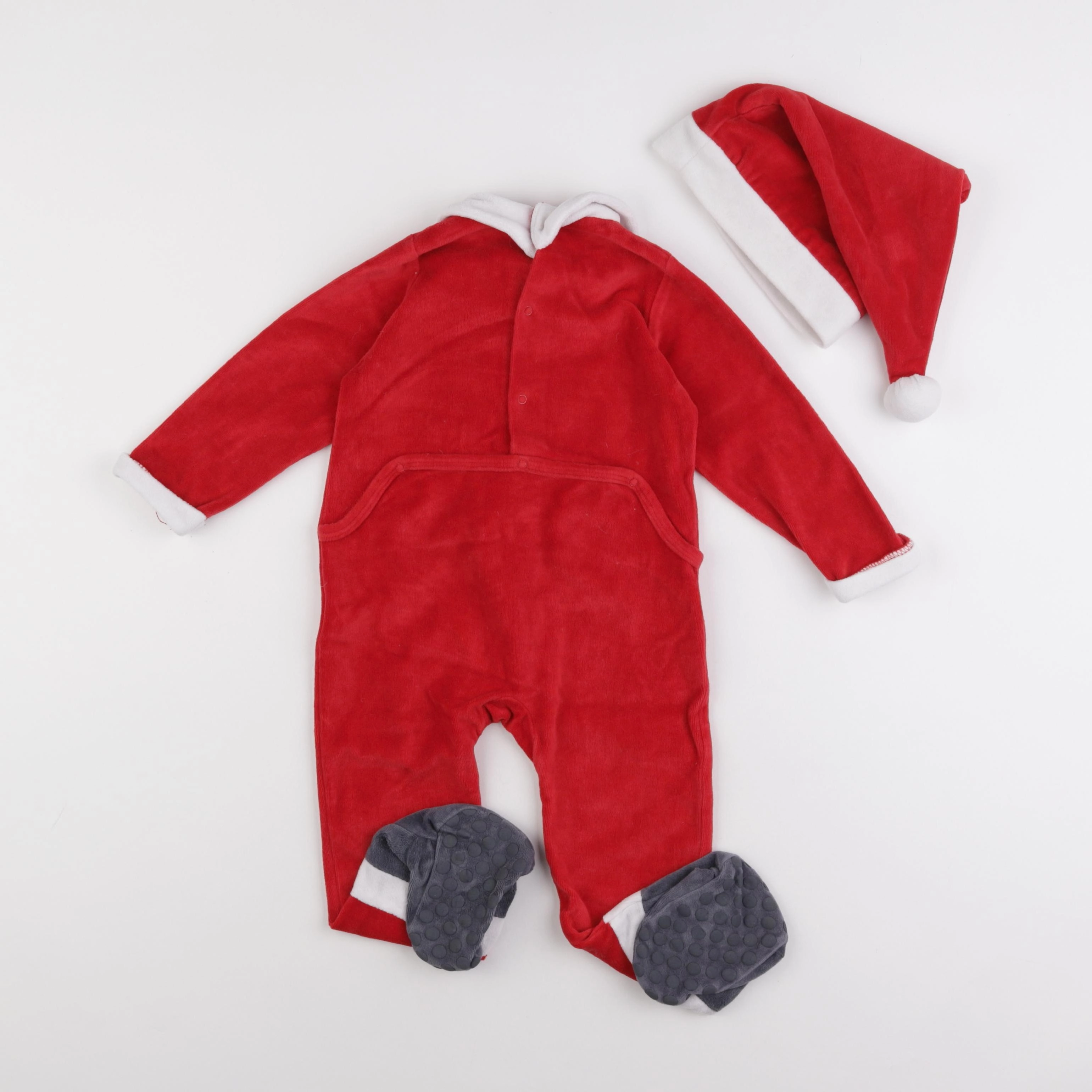 Vertbaudet - pyjama velours rouge - 2 ans