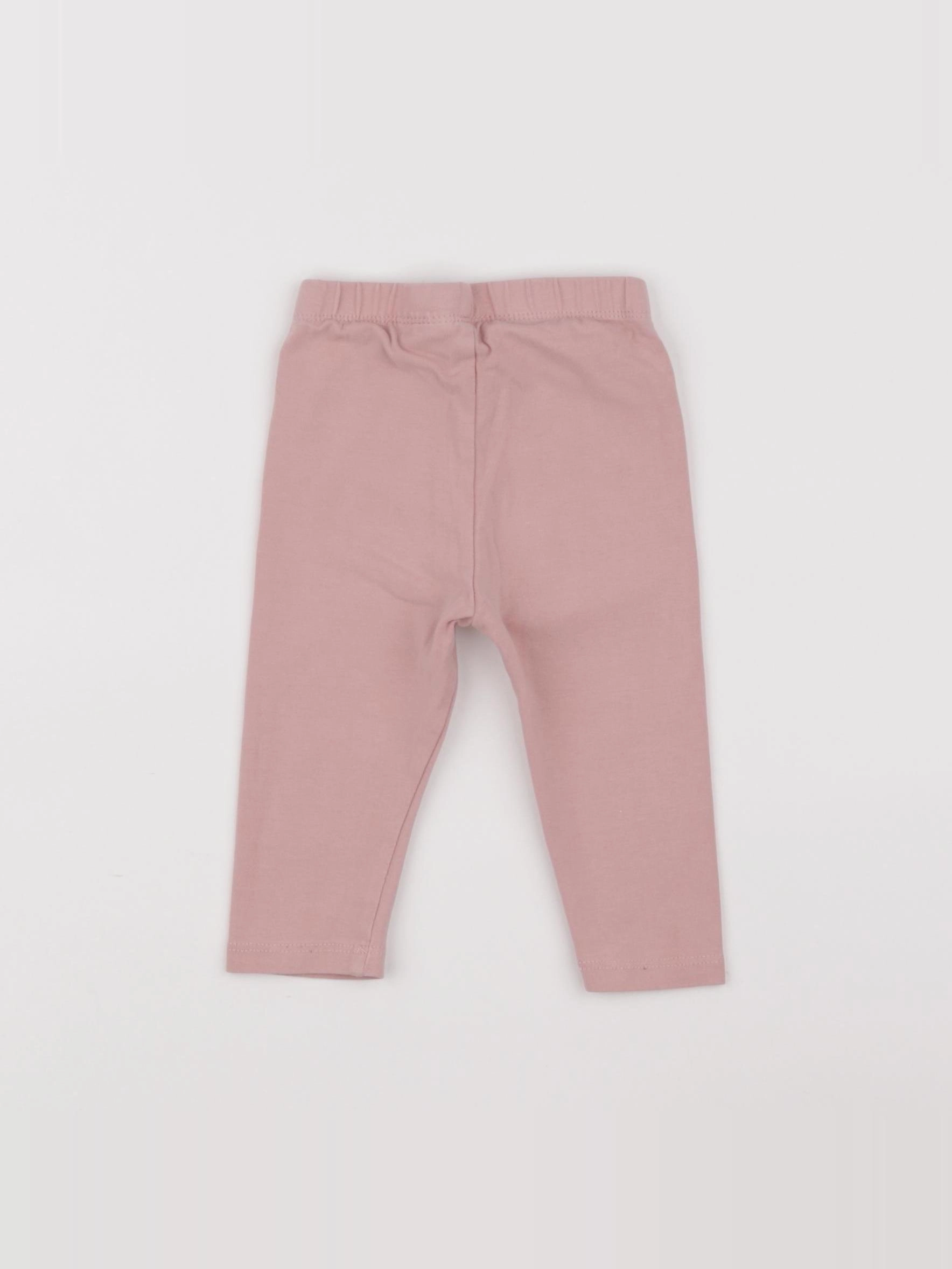 H&M - legging rose - 3/6 mois