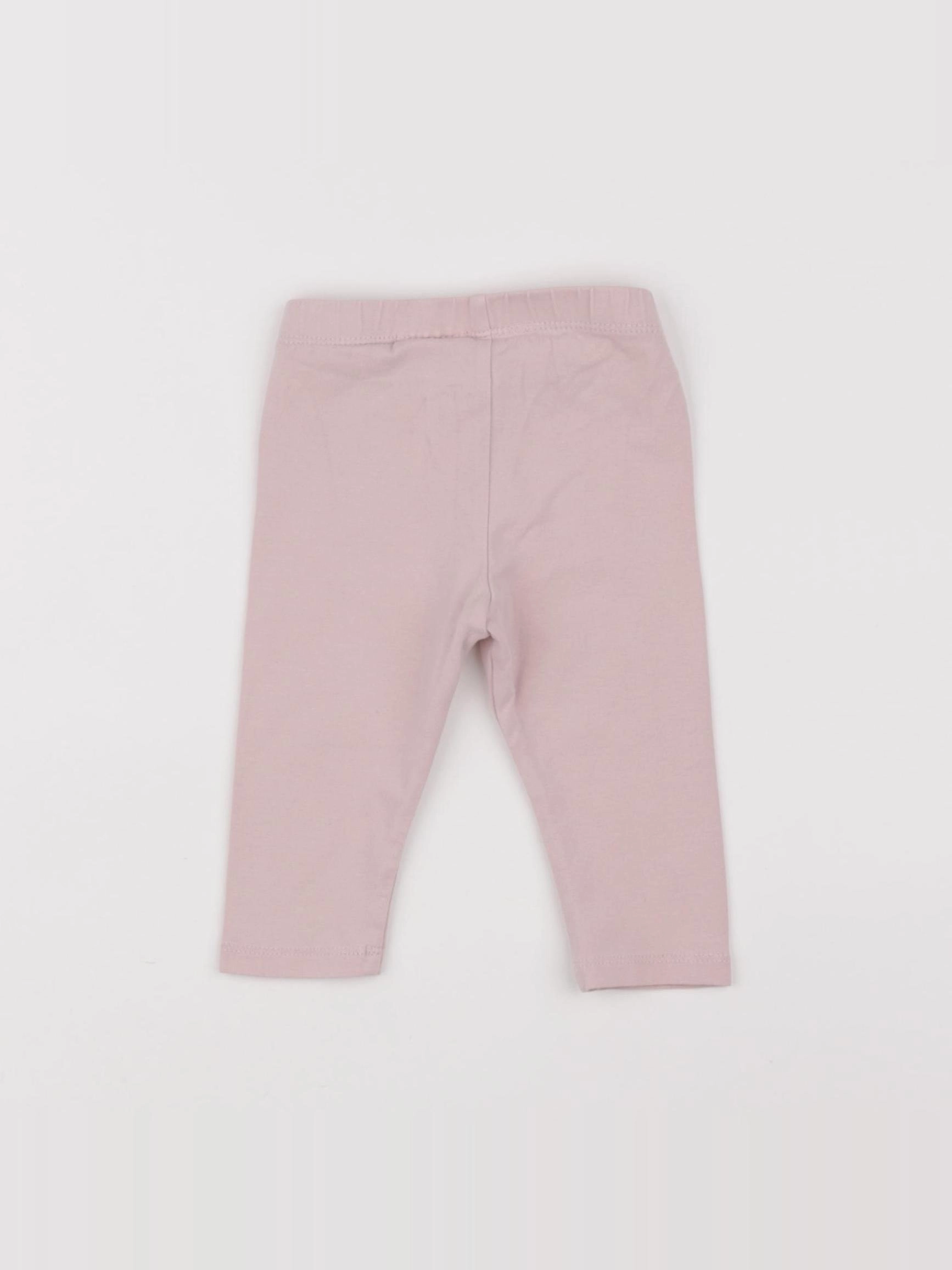 H&M - legging rose - 3/6 mois