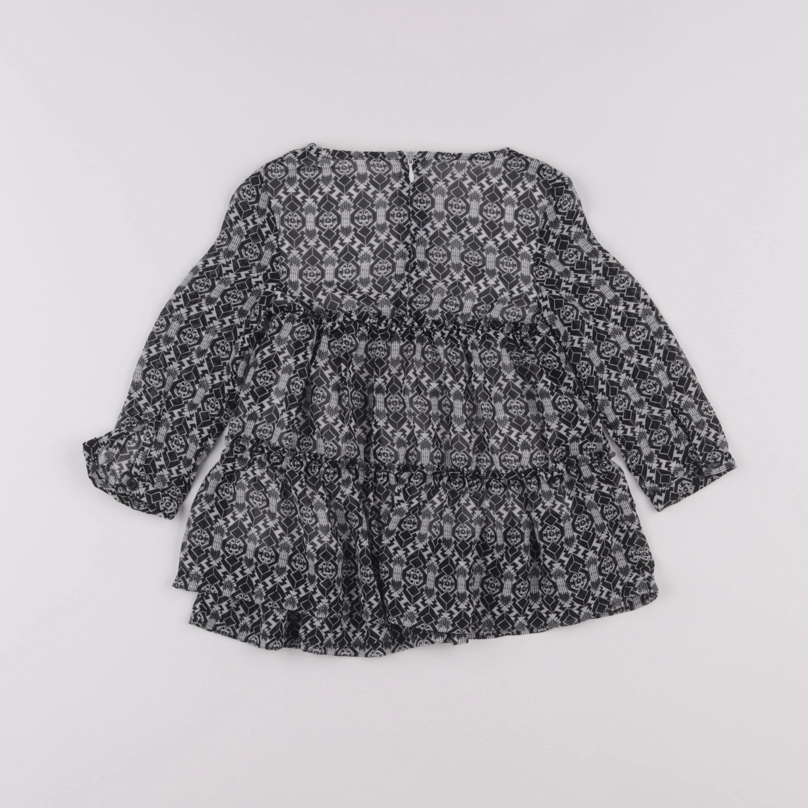 Vertbaudet - robe noir, blanc - 2 ans