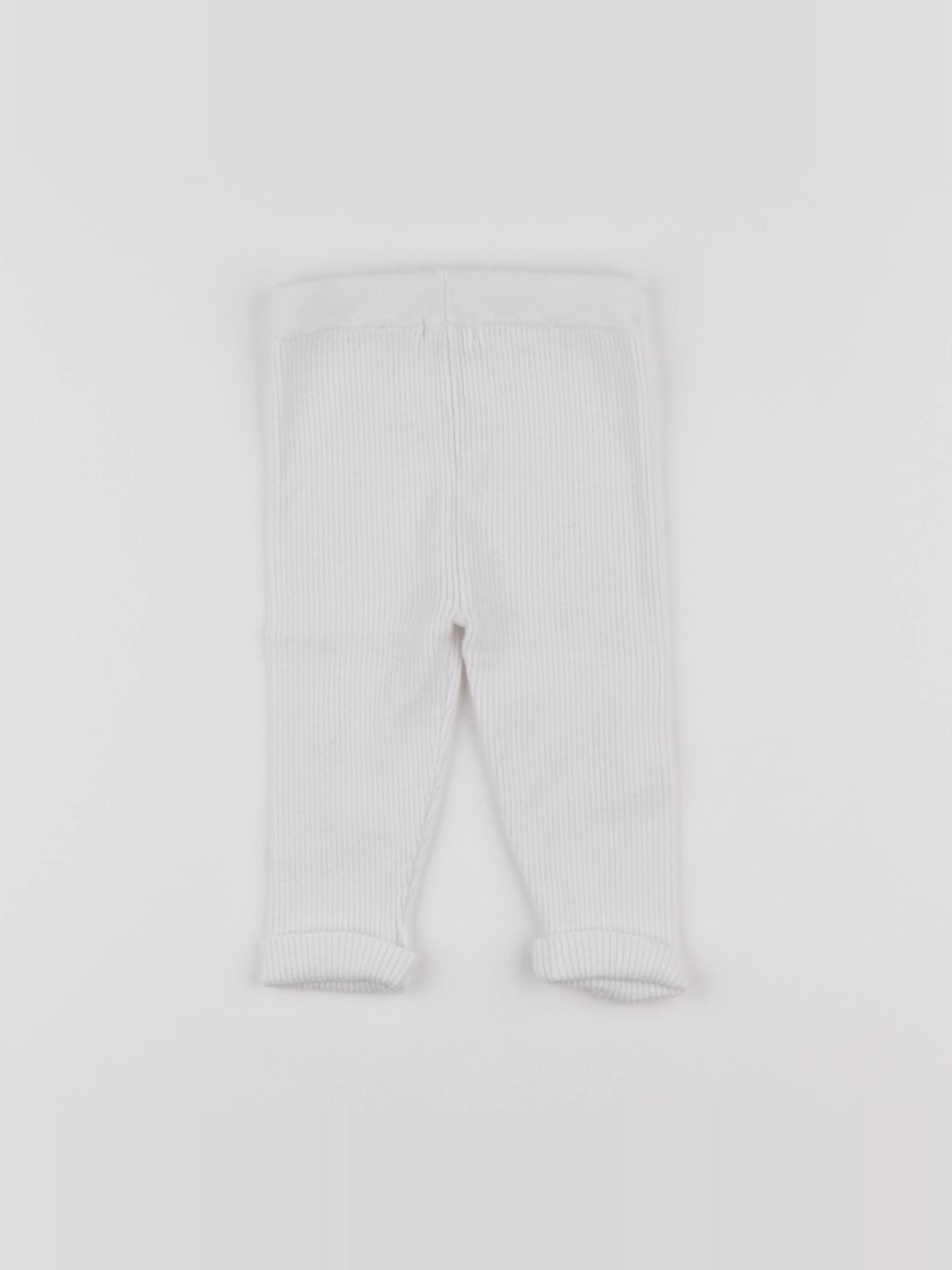 Vertbaudet - legging blanc - 9 mois
