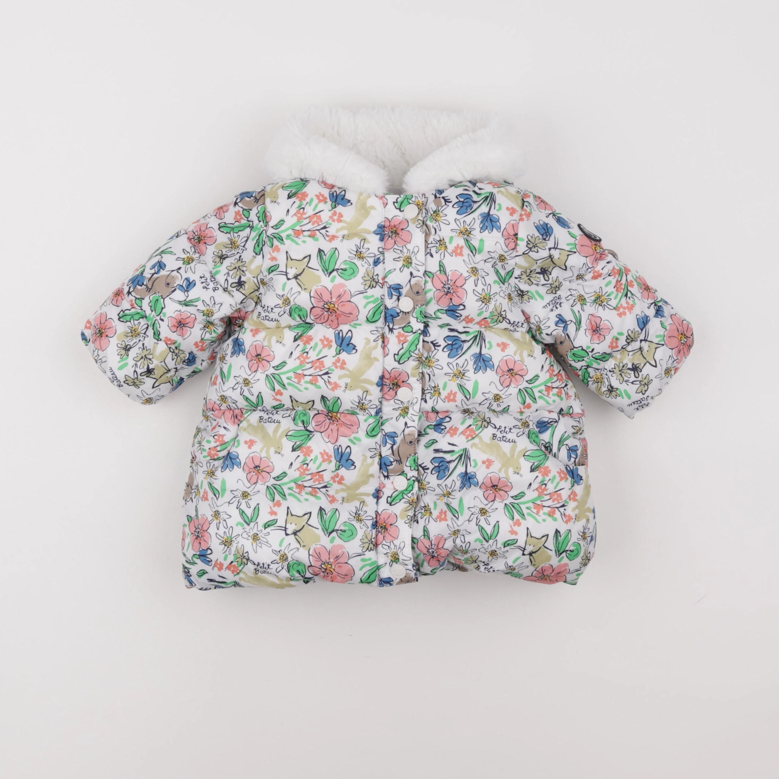 Petit Bateau - doudoune multicolore - 6 mois