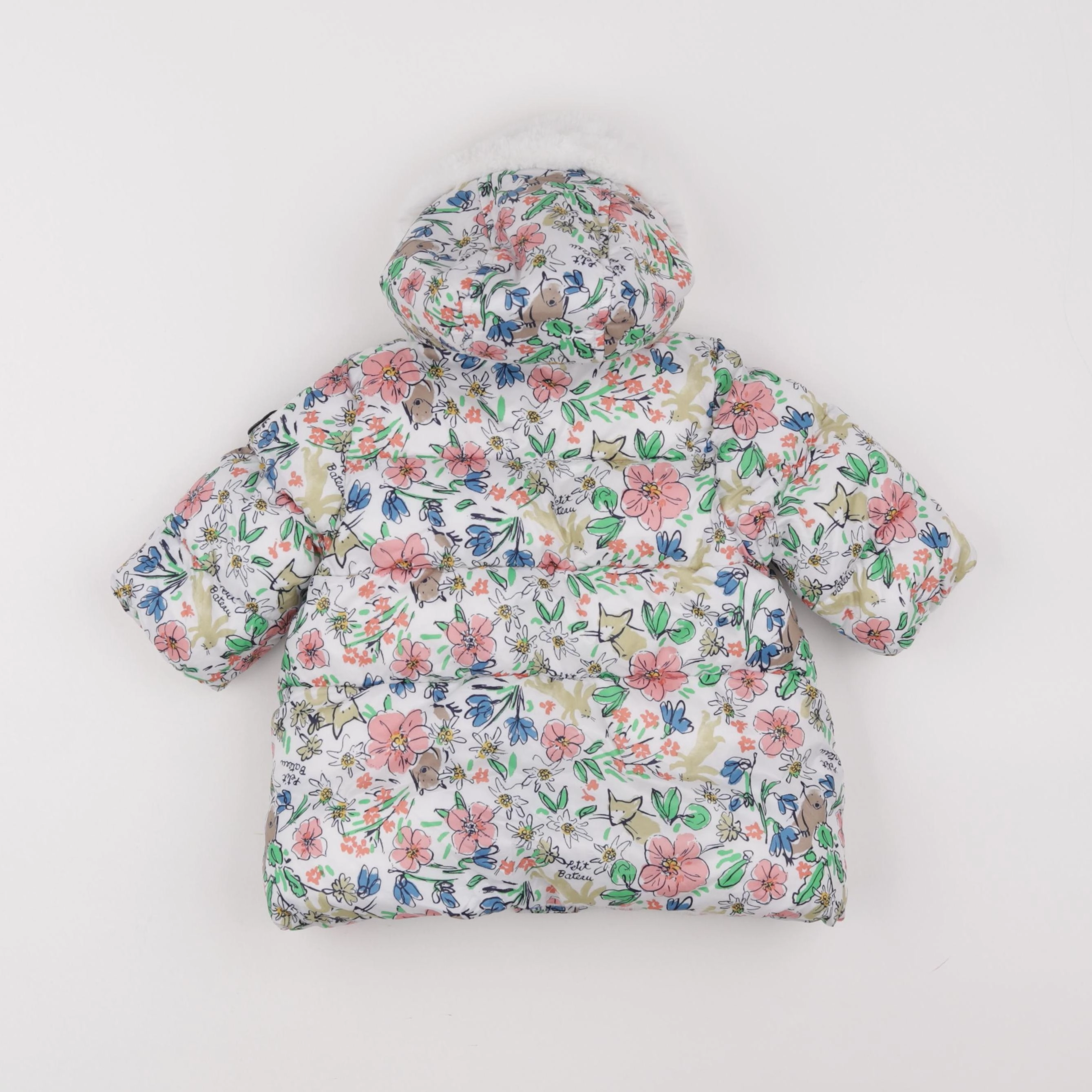 Petit Bateau - doudoune multicolore - 6 mois