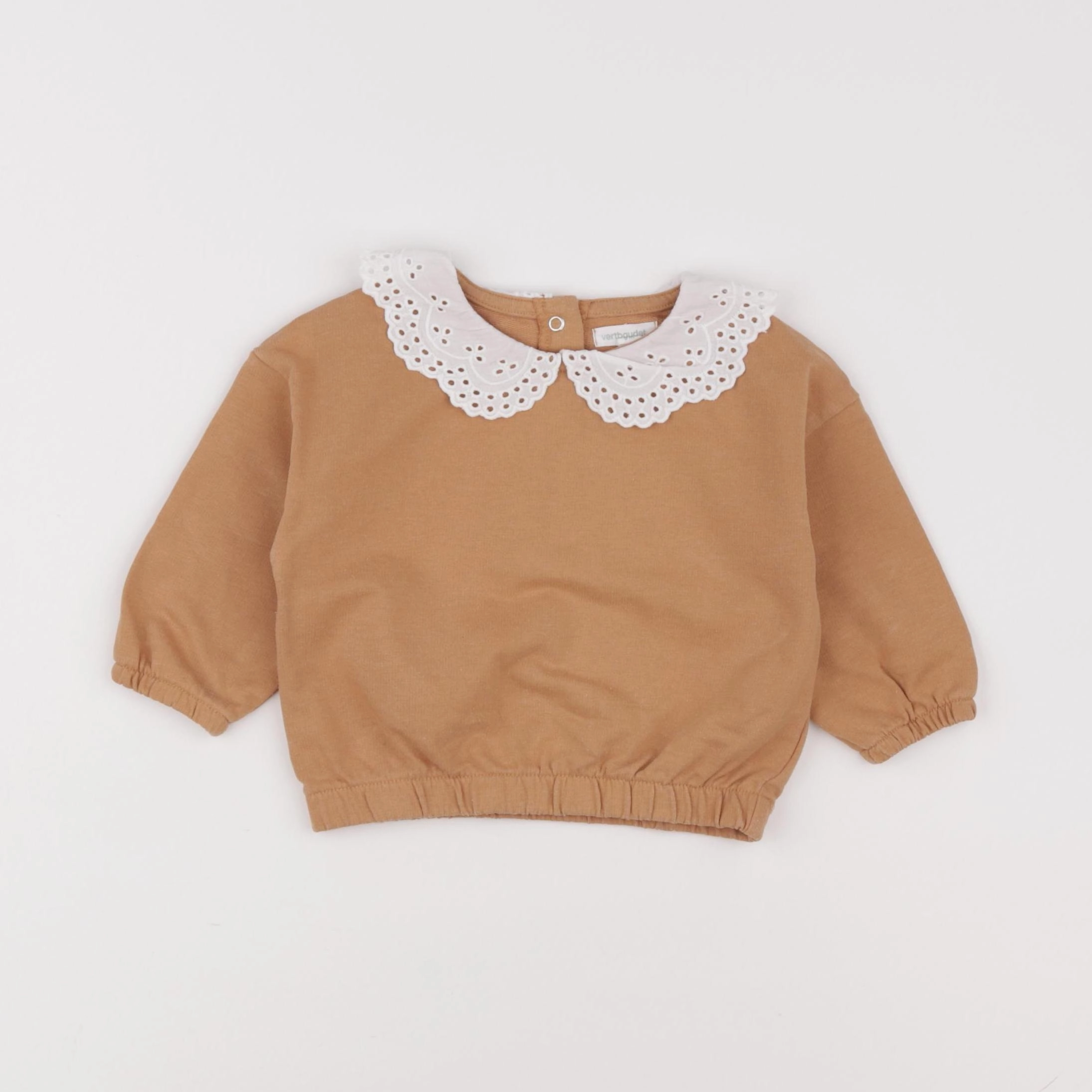 Vertbaudet - sweat marron - 9 mois