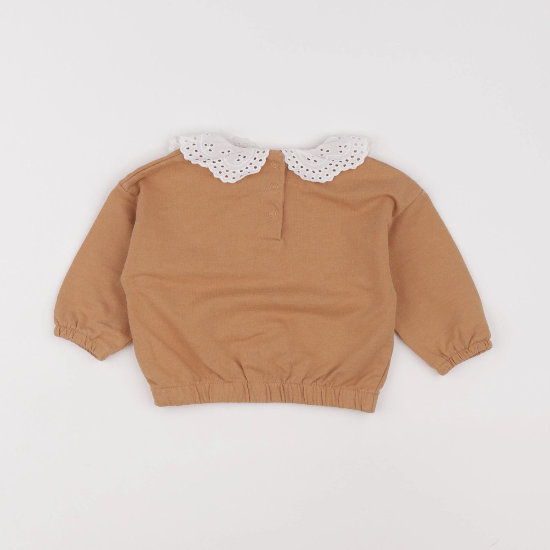 Vertbaudet - sweat marron - 9 mois