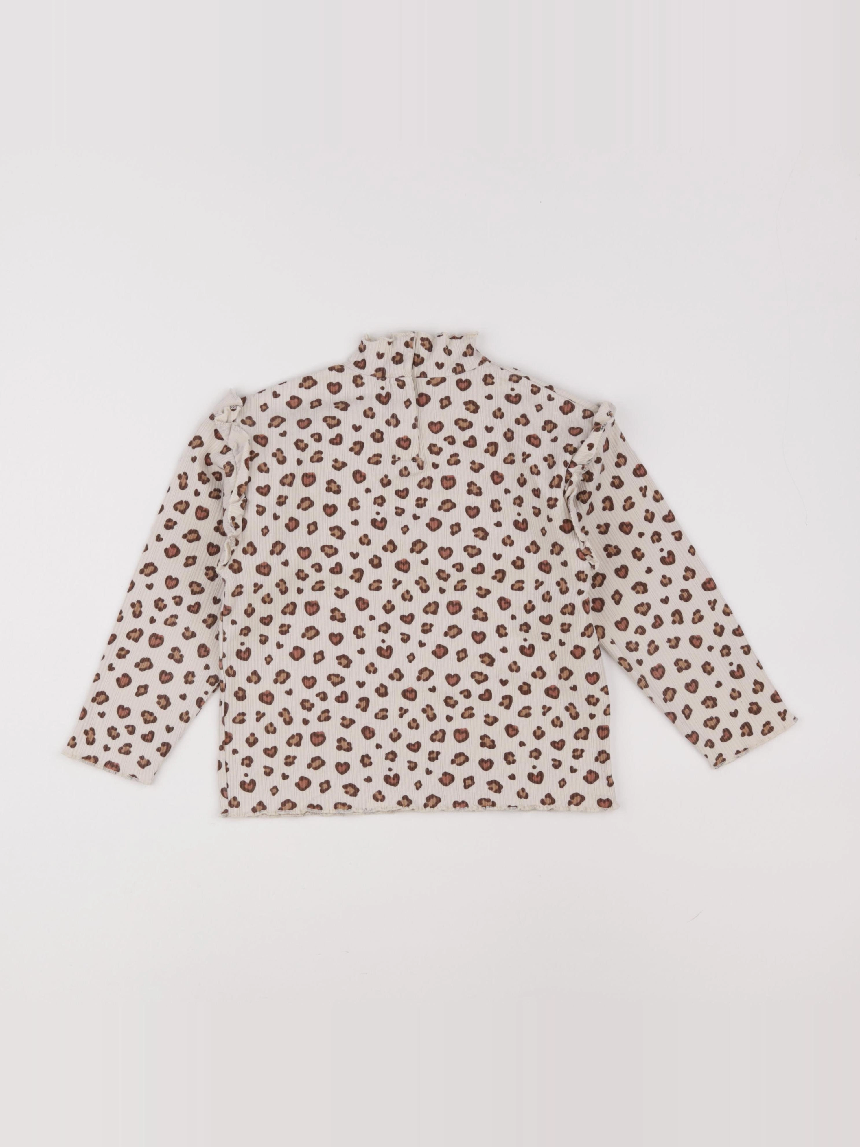 Vertbaudet - tee-shirt beige, marron - 6 ans