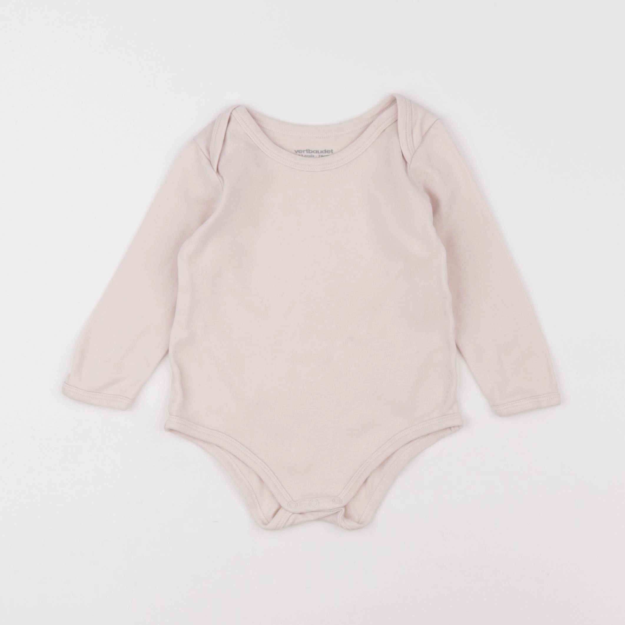 Vertbaudet - body rose - 12 mois
