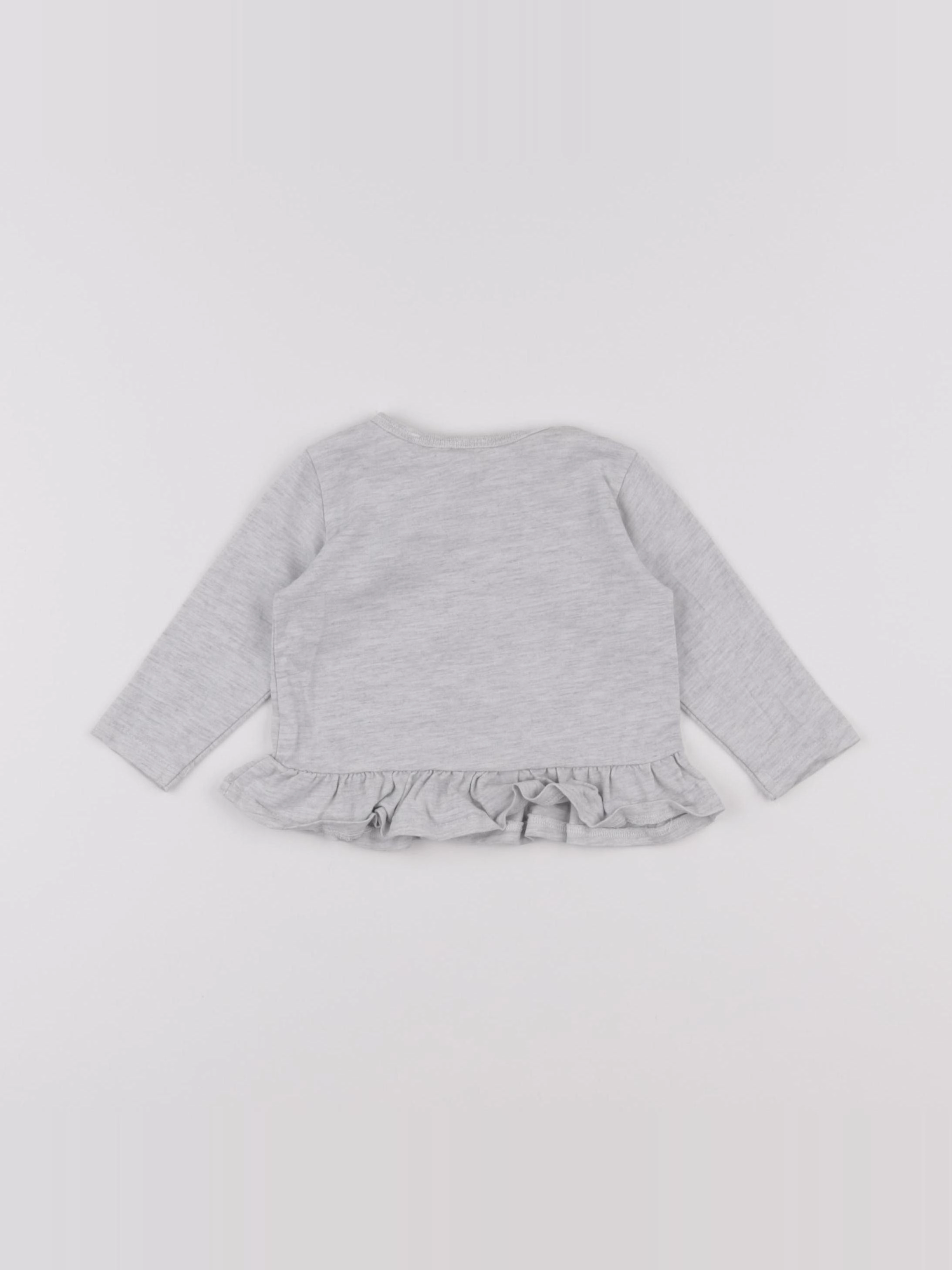 H&M - tee-shirt gris - 1/2 mois