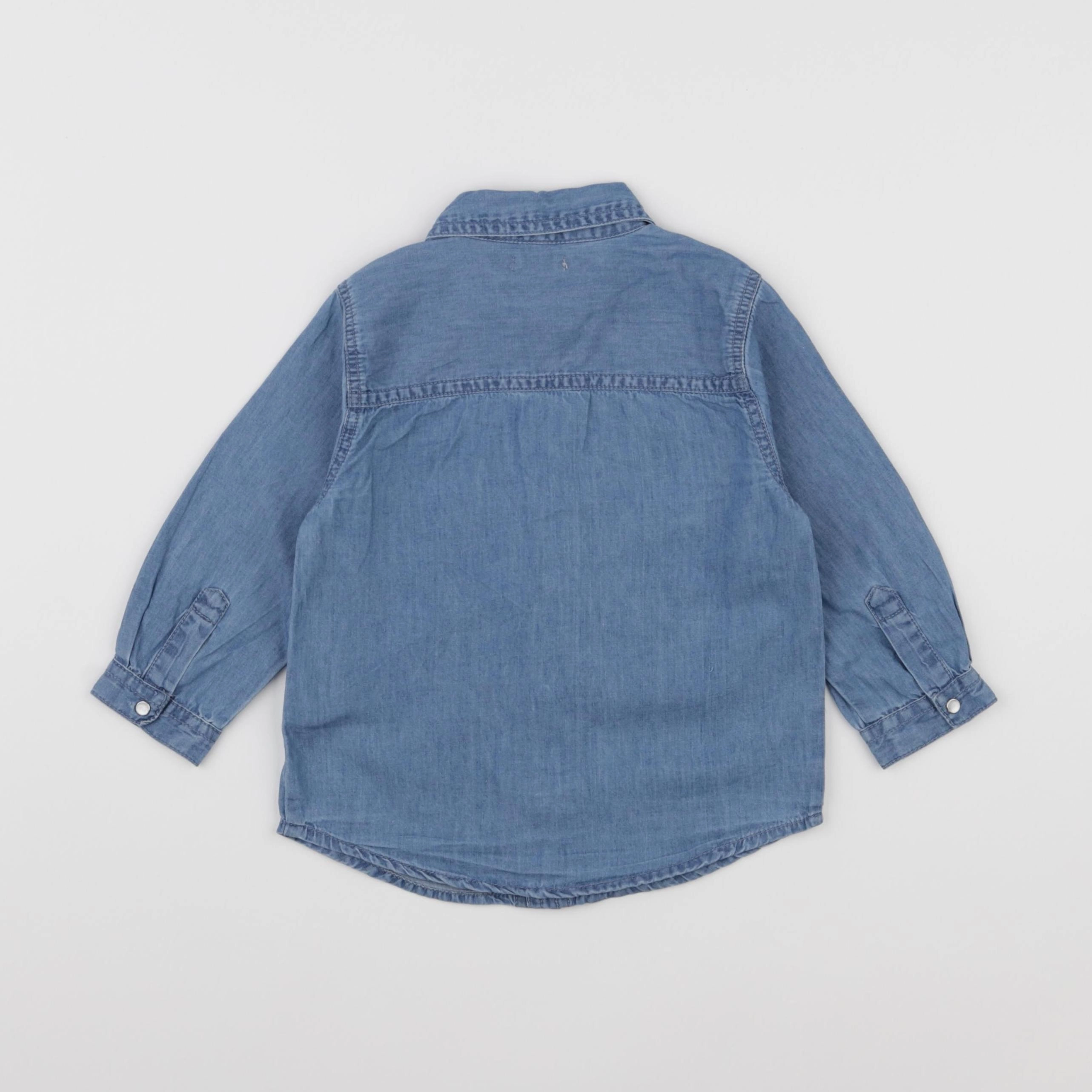 Boutchou - chemise bleu - 24 mois