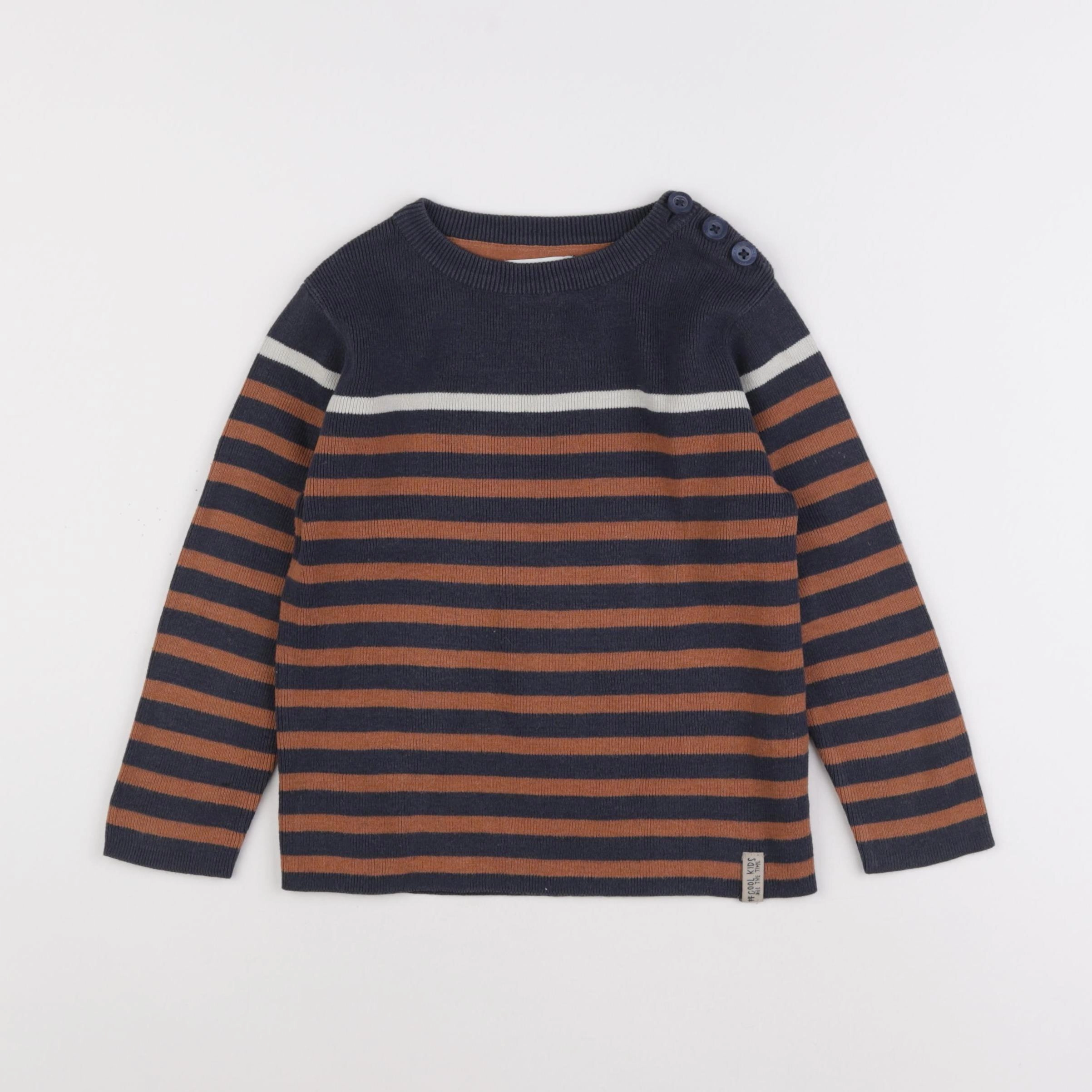 Vertbaudet - pull marron - 4 ans