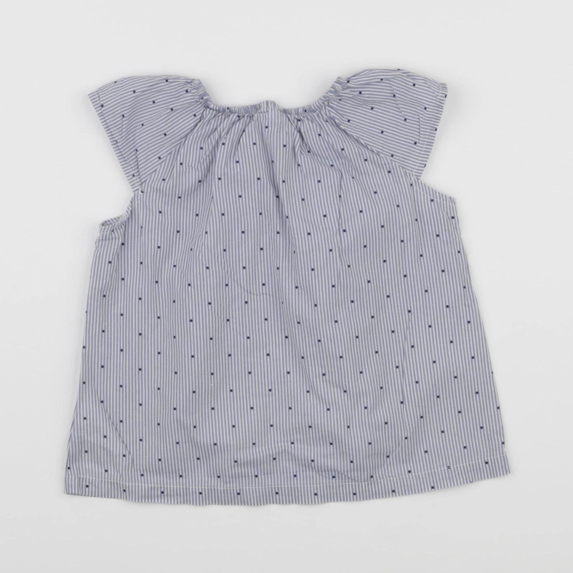 H&M - blouse bleu, blanc - 12/18 mois
