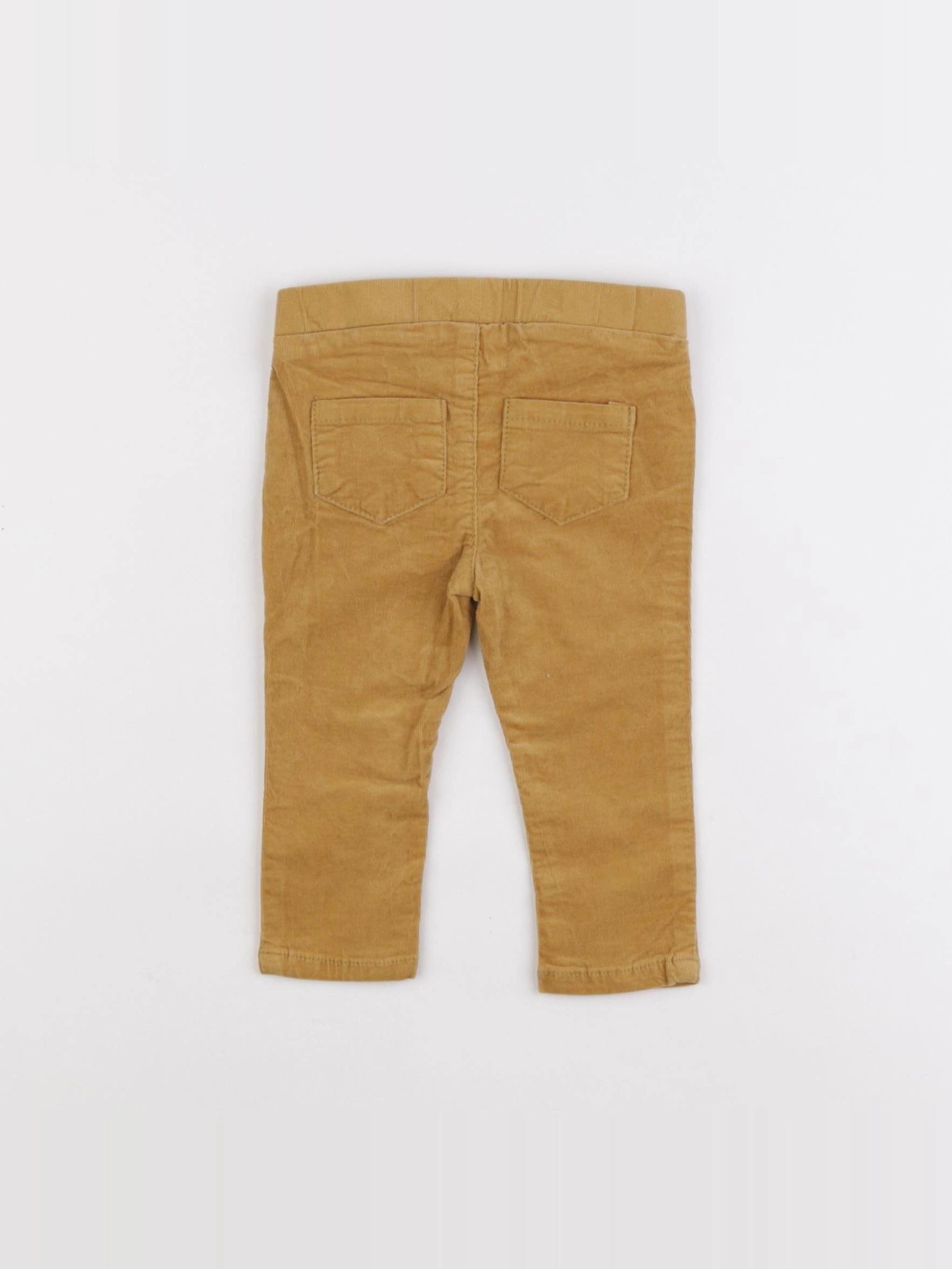Boutchou - jegging velours jaune - 6 mois