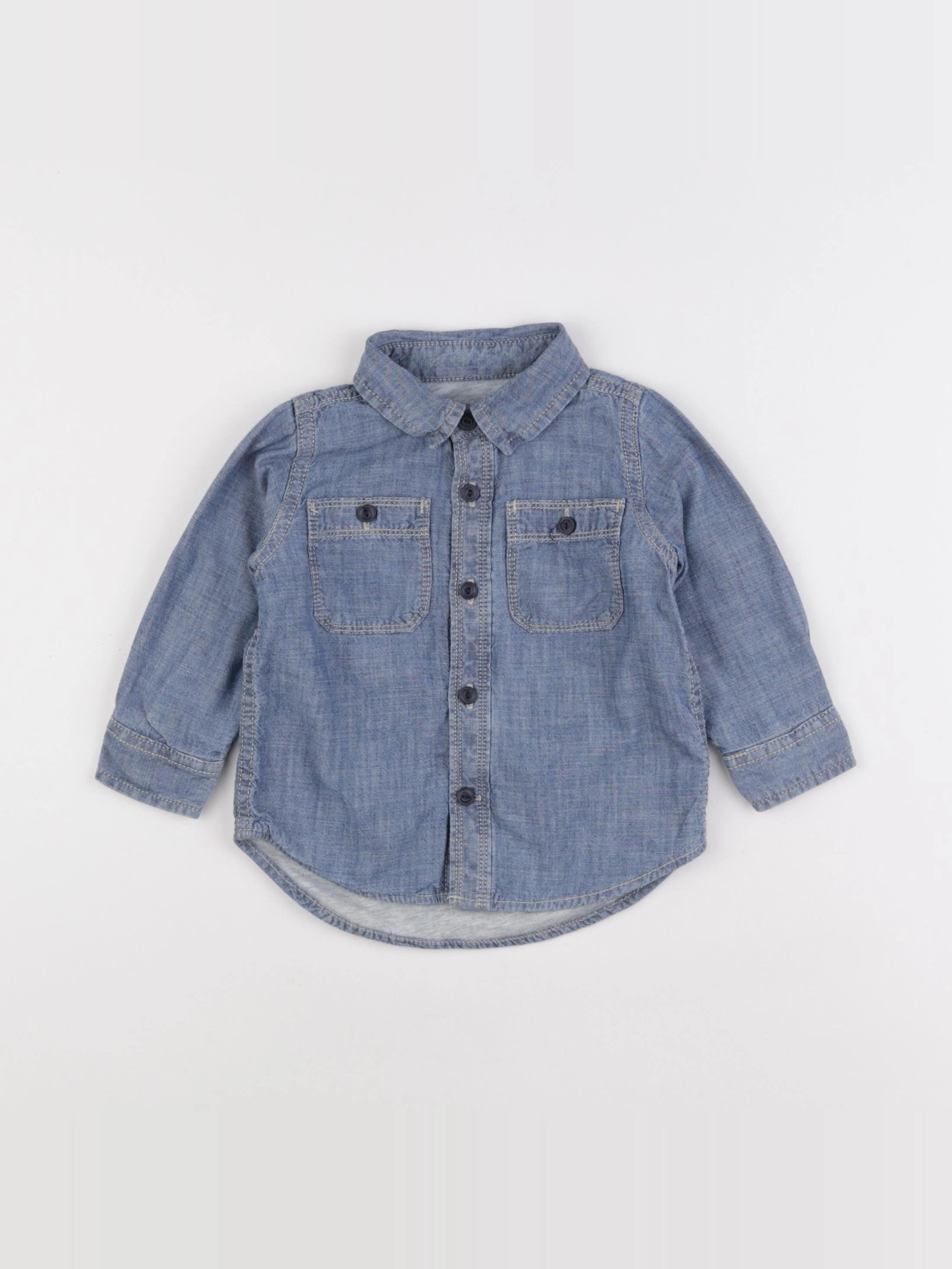 GAP - chemise bleu - 12/18 mois