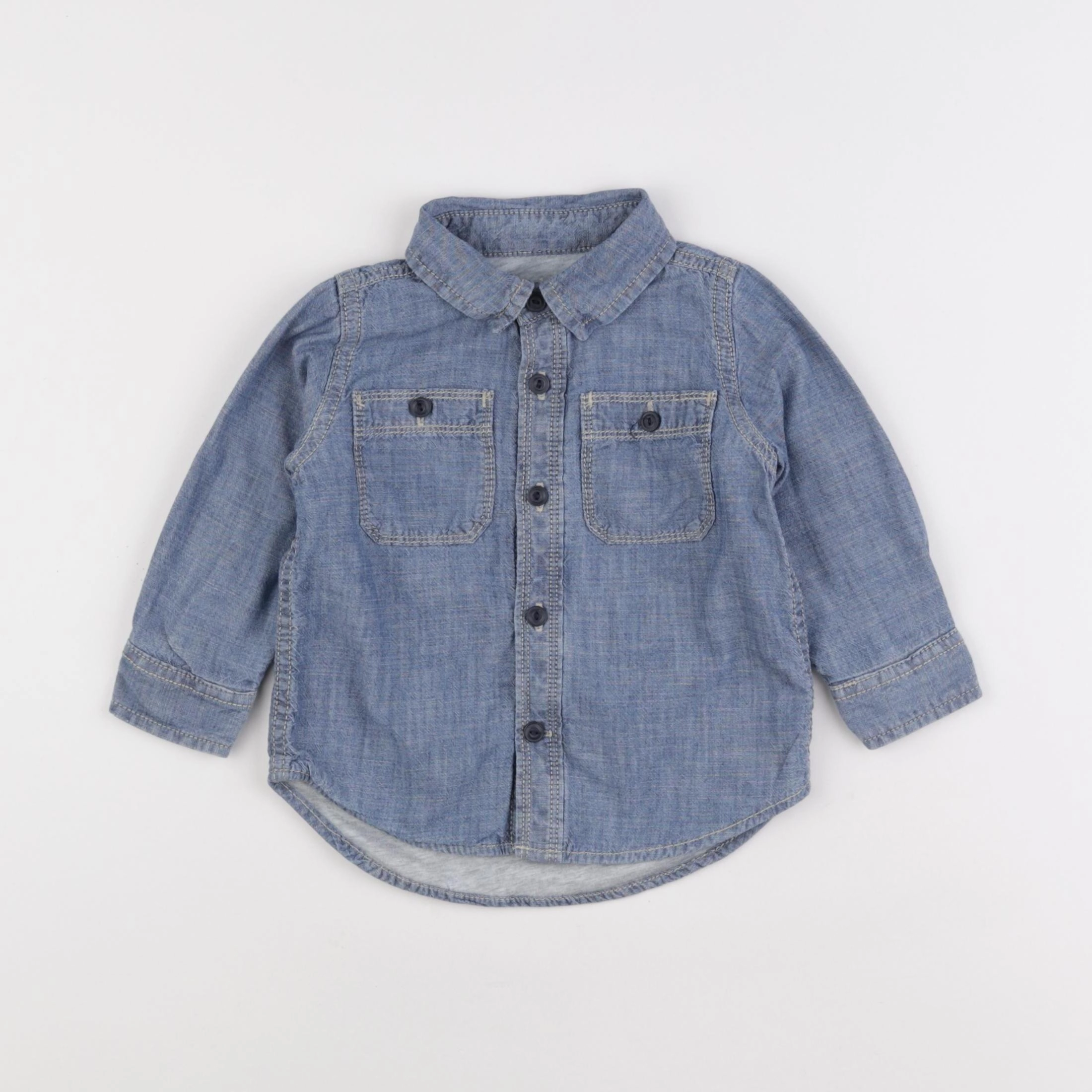 GAP - chemise bleu - 12/18 mois