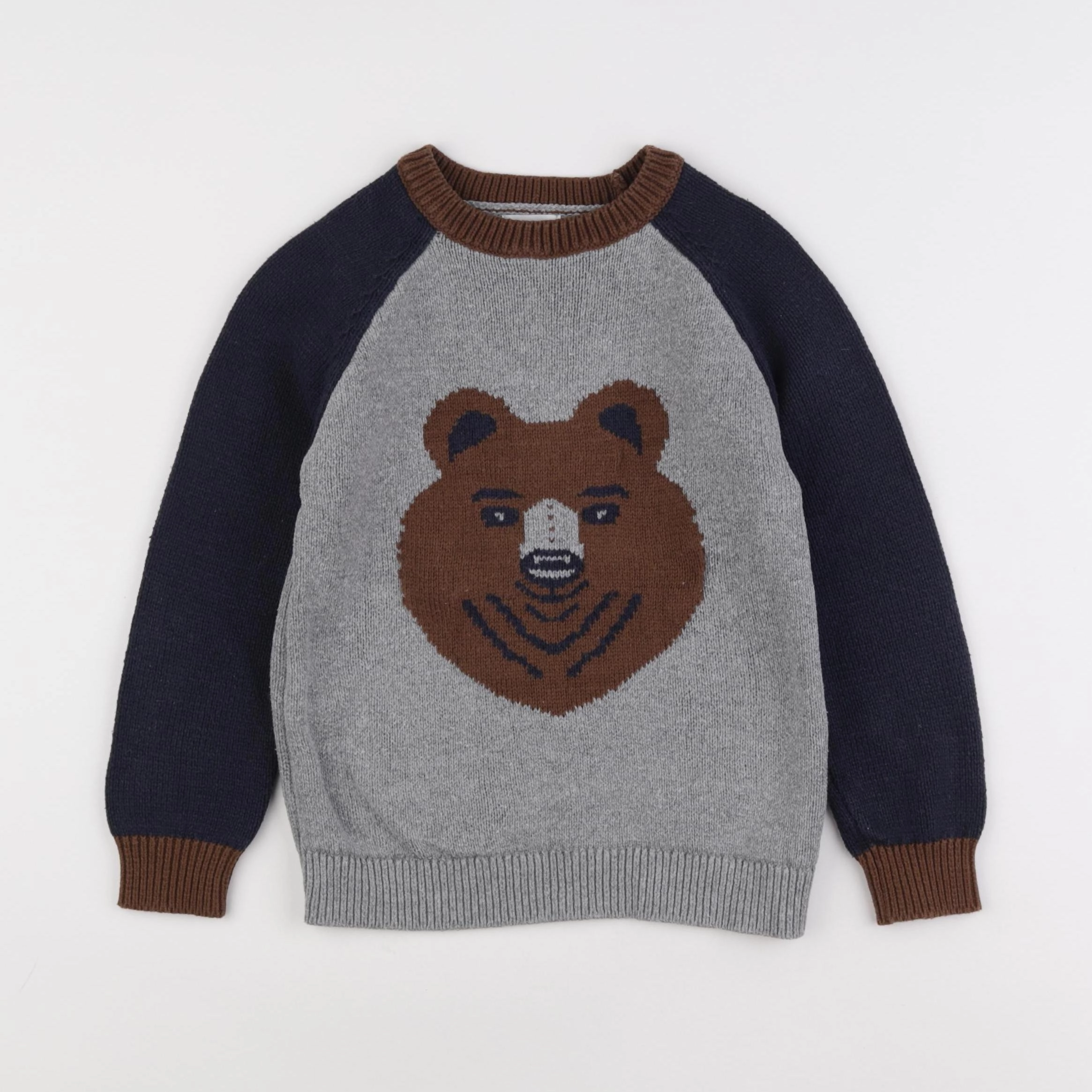 Vertbaudet - pull gris - 6 ans