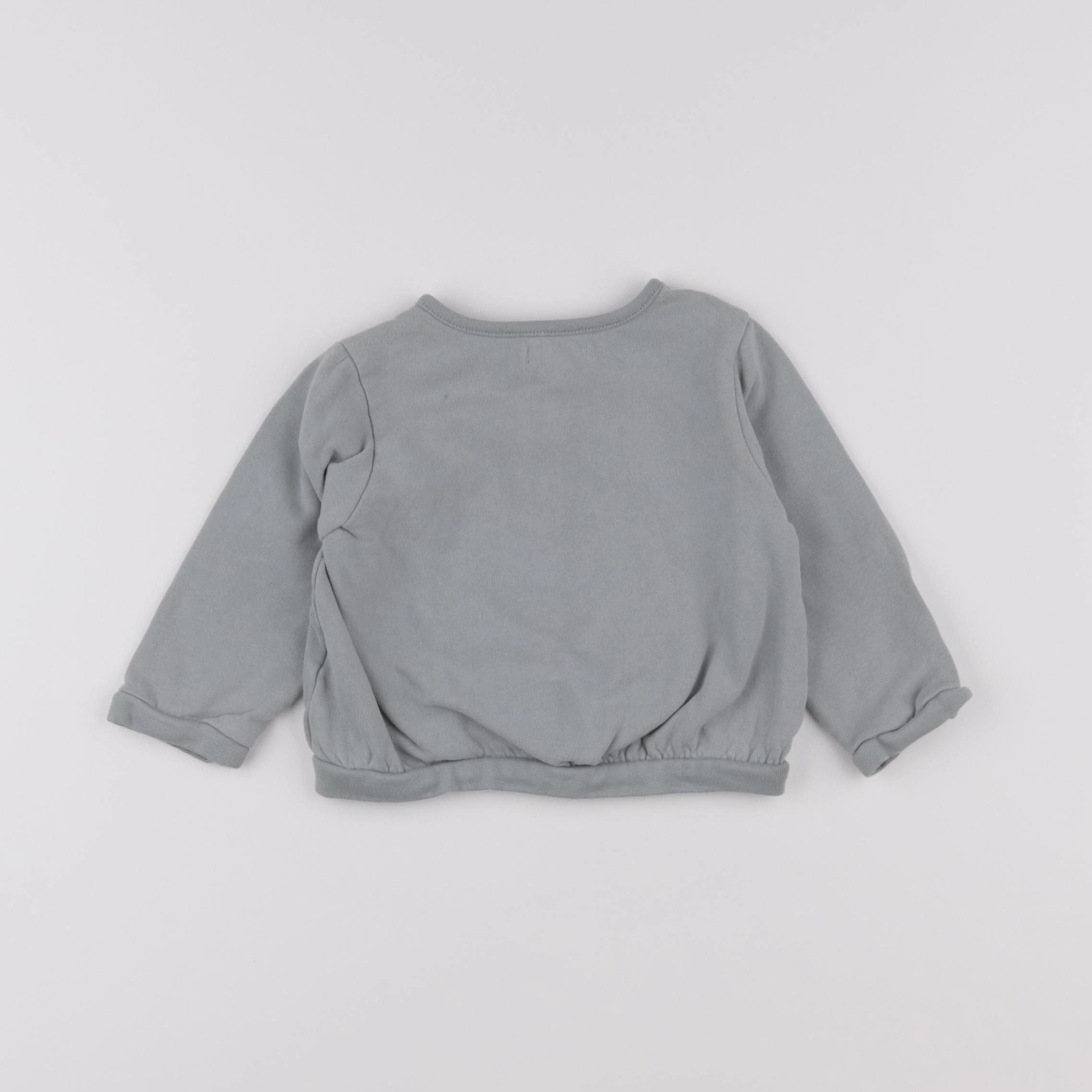 Vertbaudet - sweat vert - 18 mois