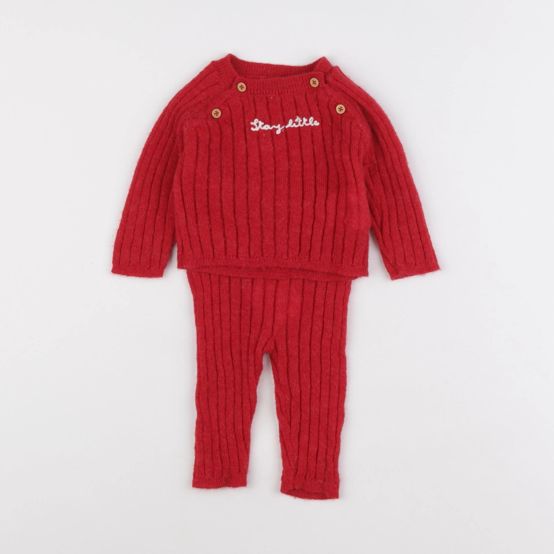 Boutchou - ensemble rouge - 3 mois
