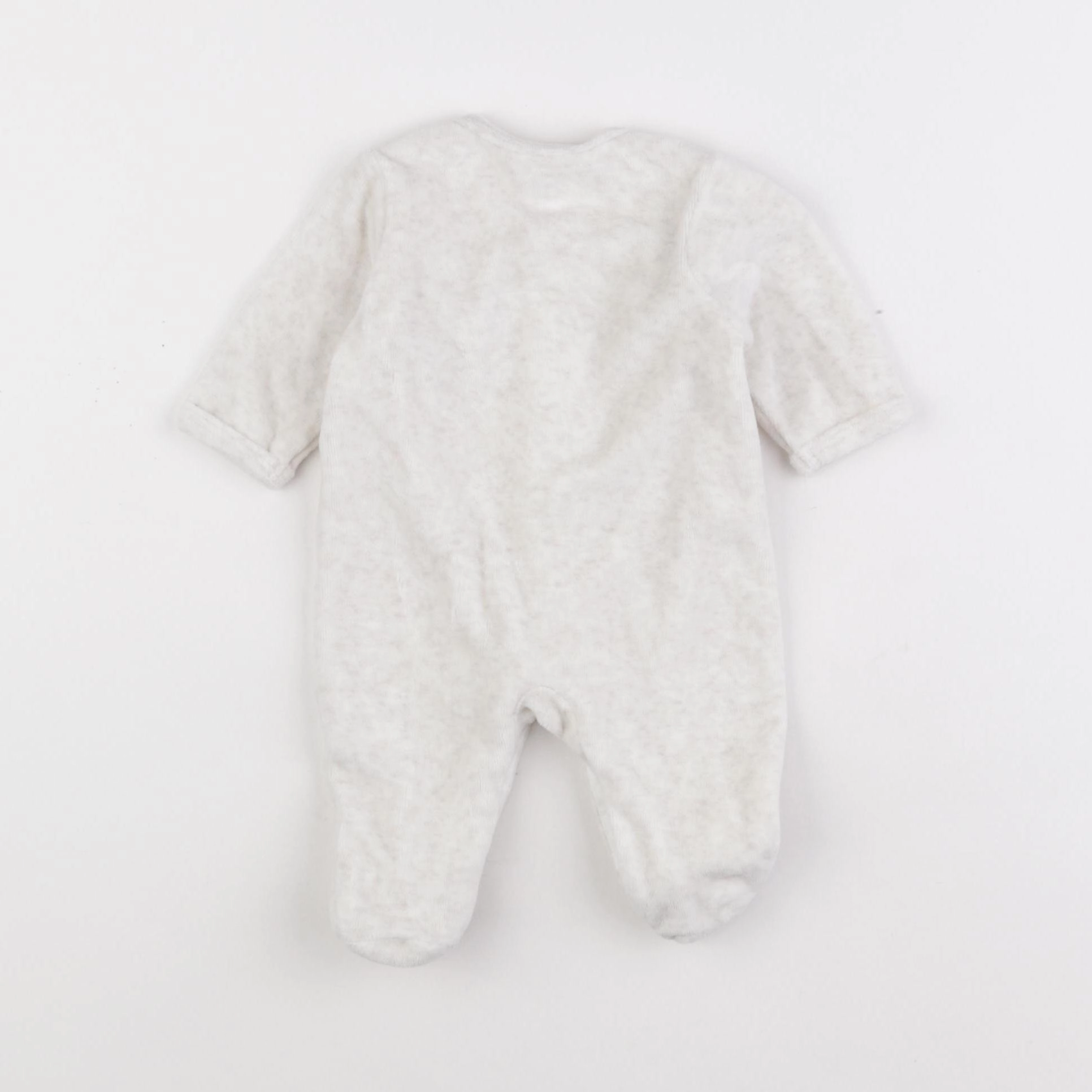 Vertbaudet - pyjama velours beige - 1 mois