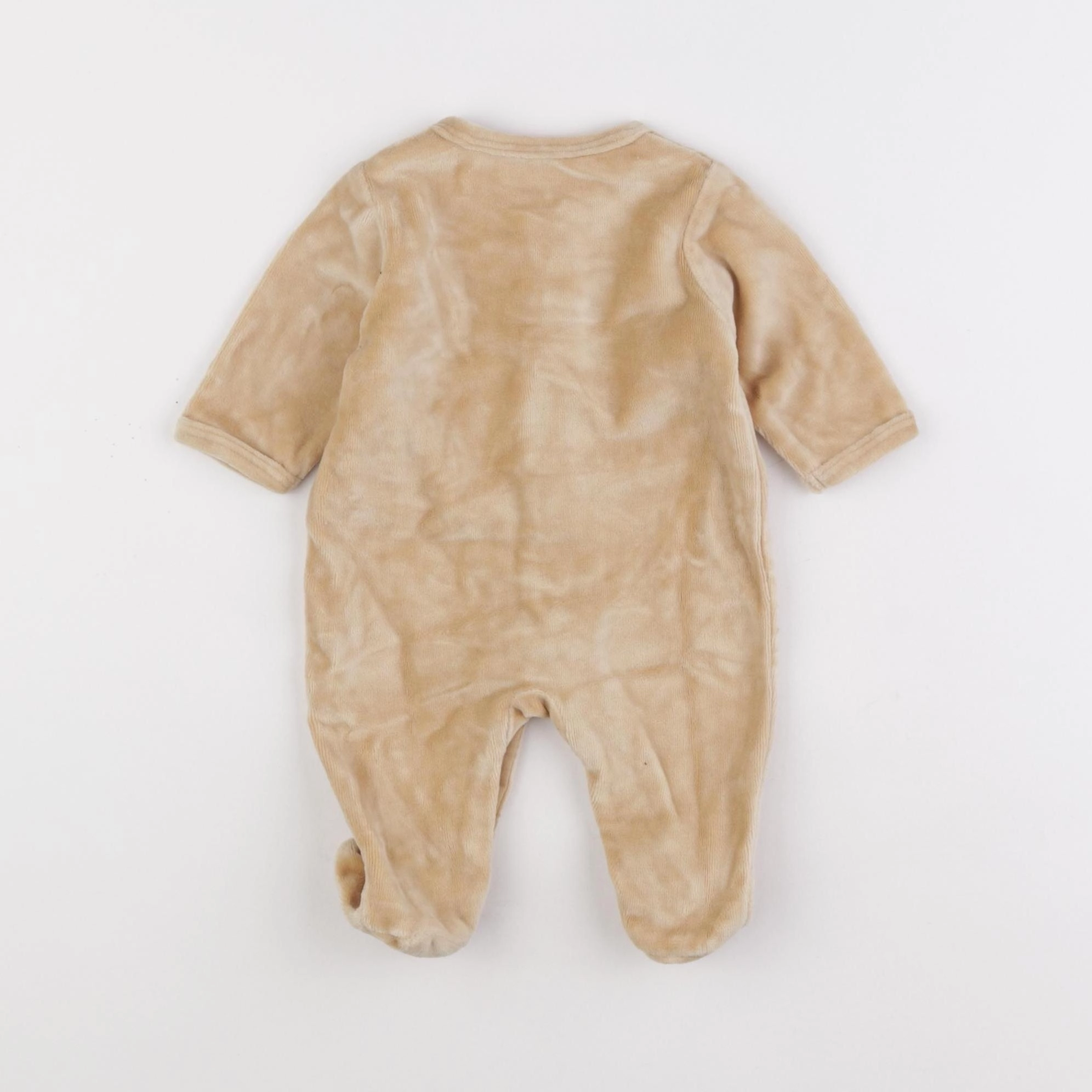 Vertbaudet - pyjama velours marron - 1 mois