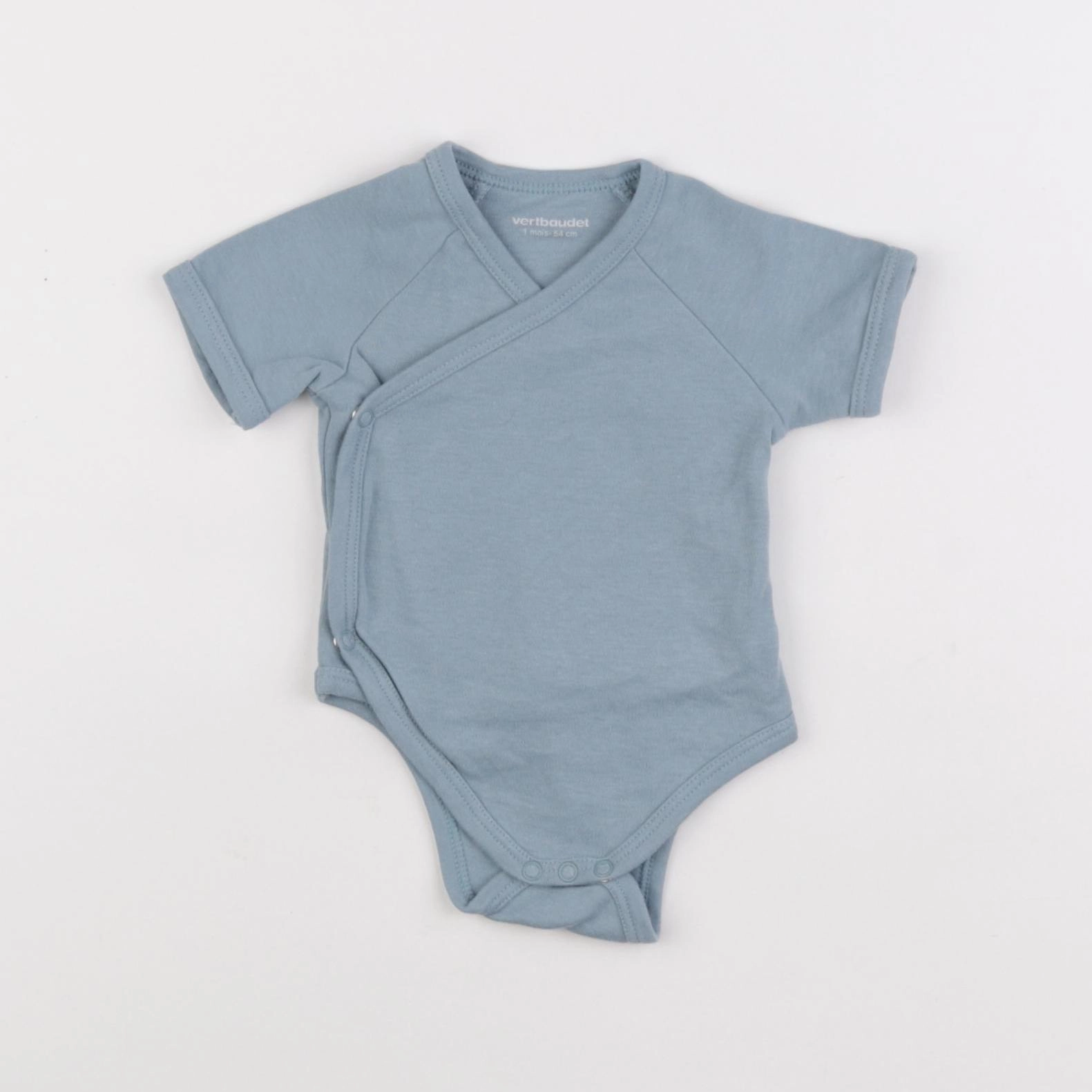 Vertbaudet - body bleu - 1 mois
