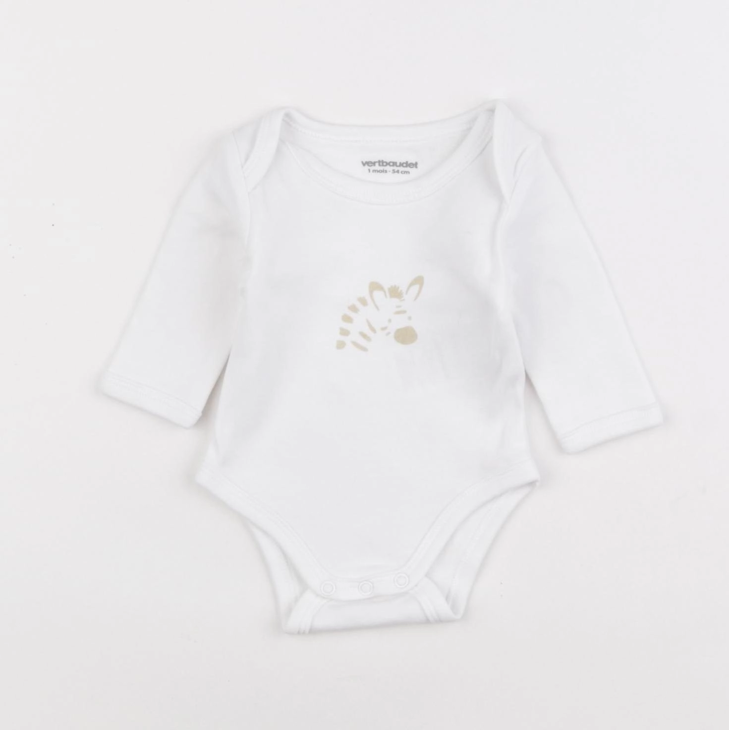 Vertbaudet - body blanc - 1 mois