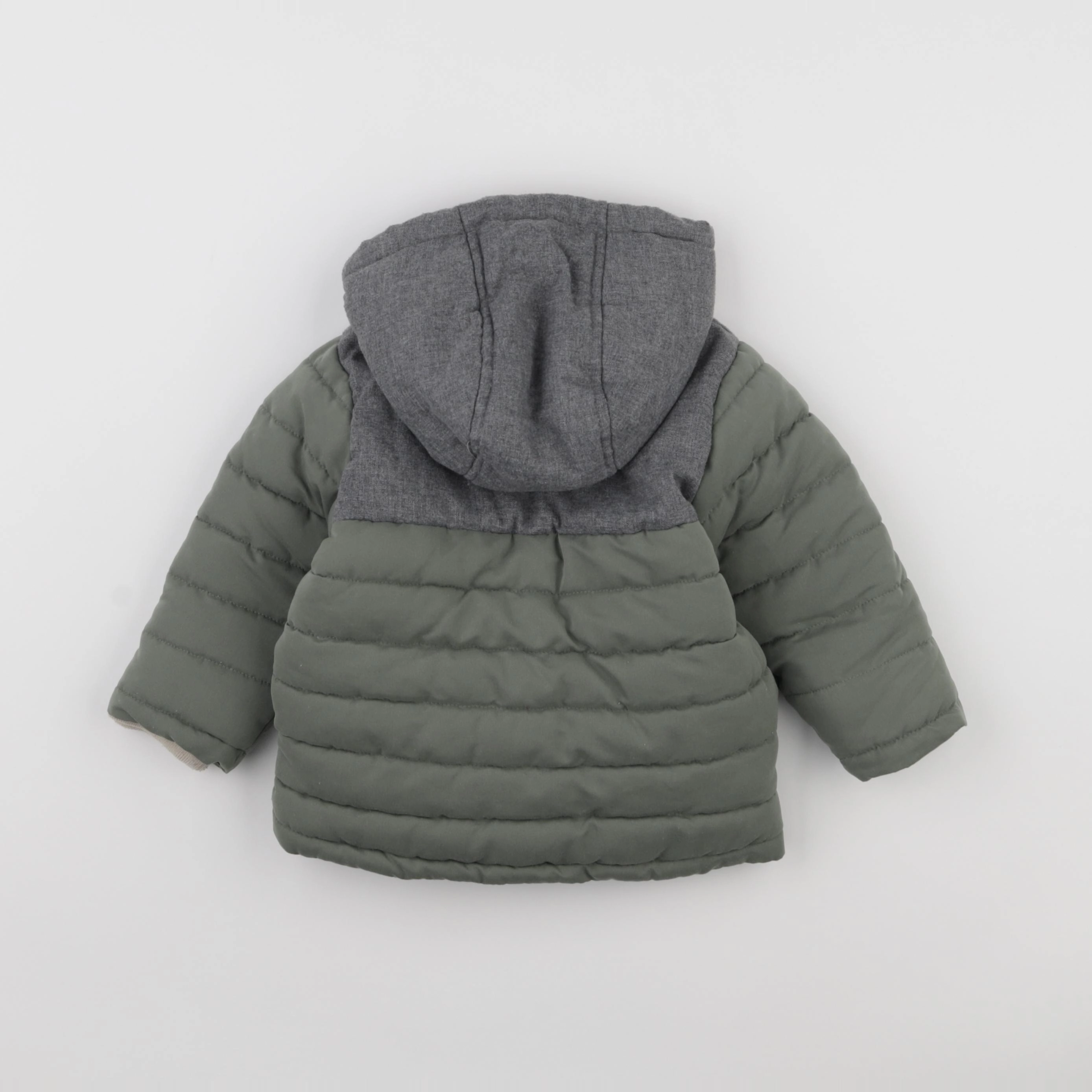 Vertbaudet - manteau gris, vert - 18 mois