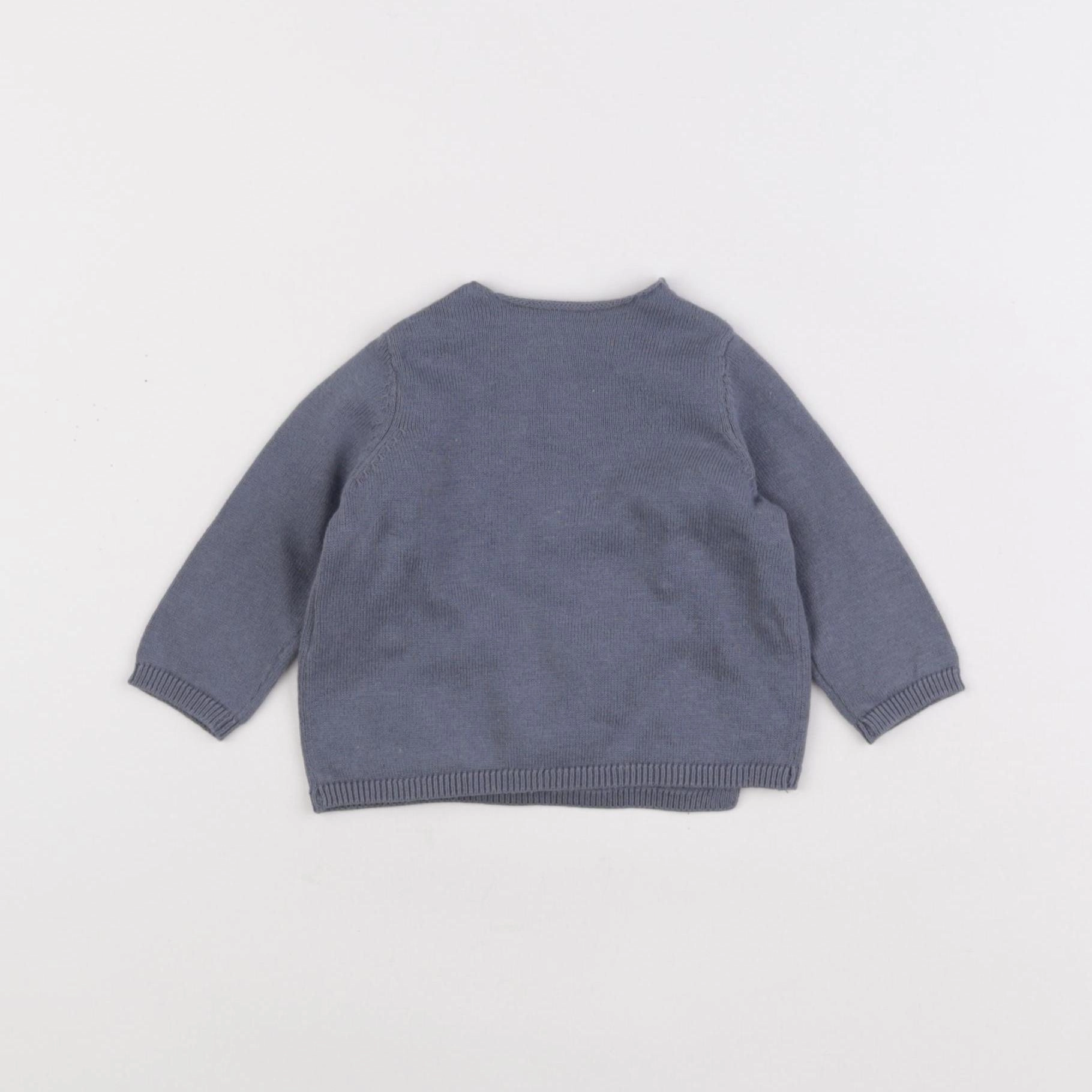 Vertbaudet - gilet bleu - 1 mois