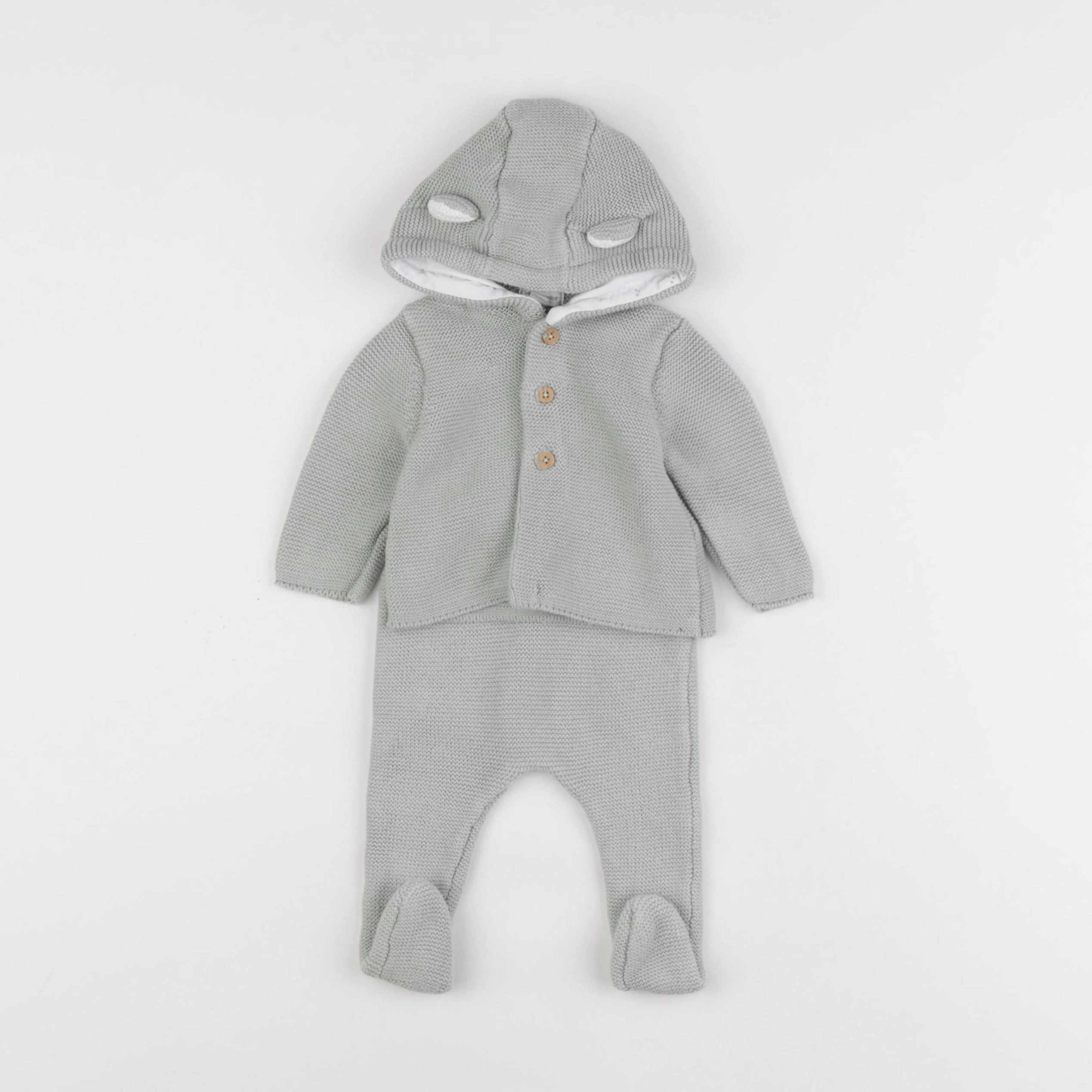 Vertbaudet - ensemble vert - 3 mois