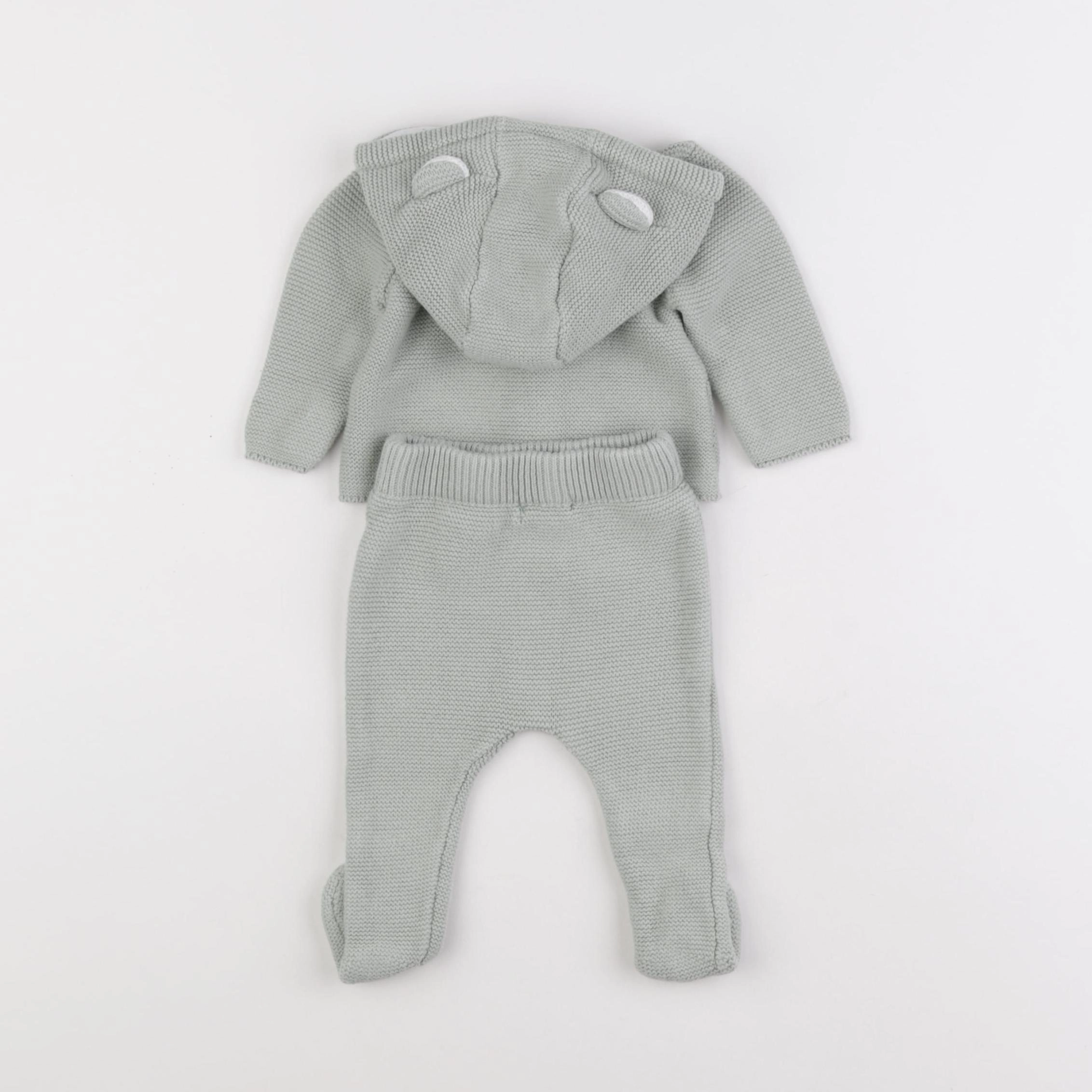 Vertbaudet - ensemble vert - 3 mois