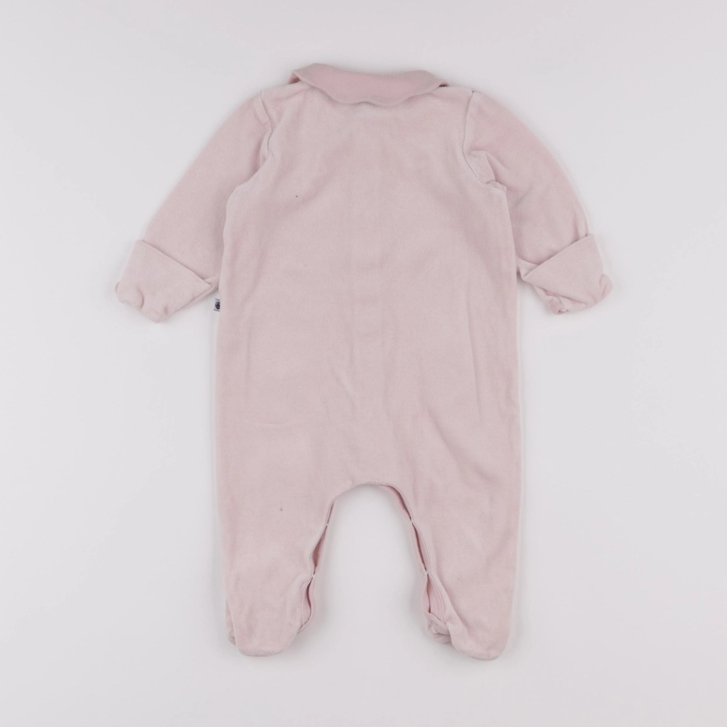 Petit Bateau - pyjama velours rose - 6 mois