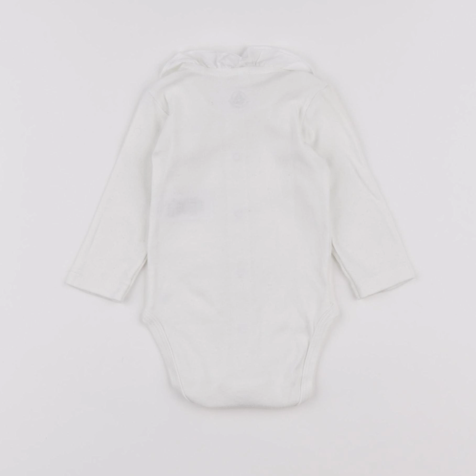 Petit Bateau - body à col blanc - 6 mois