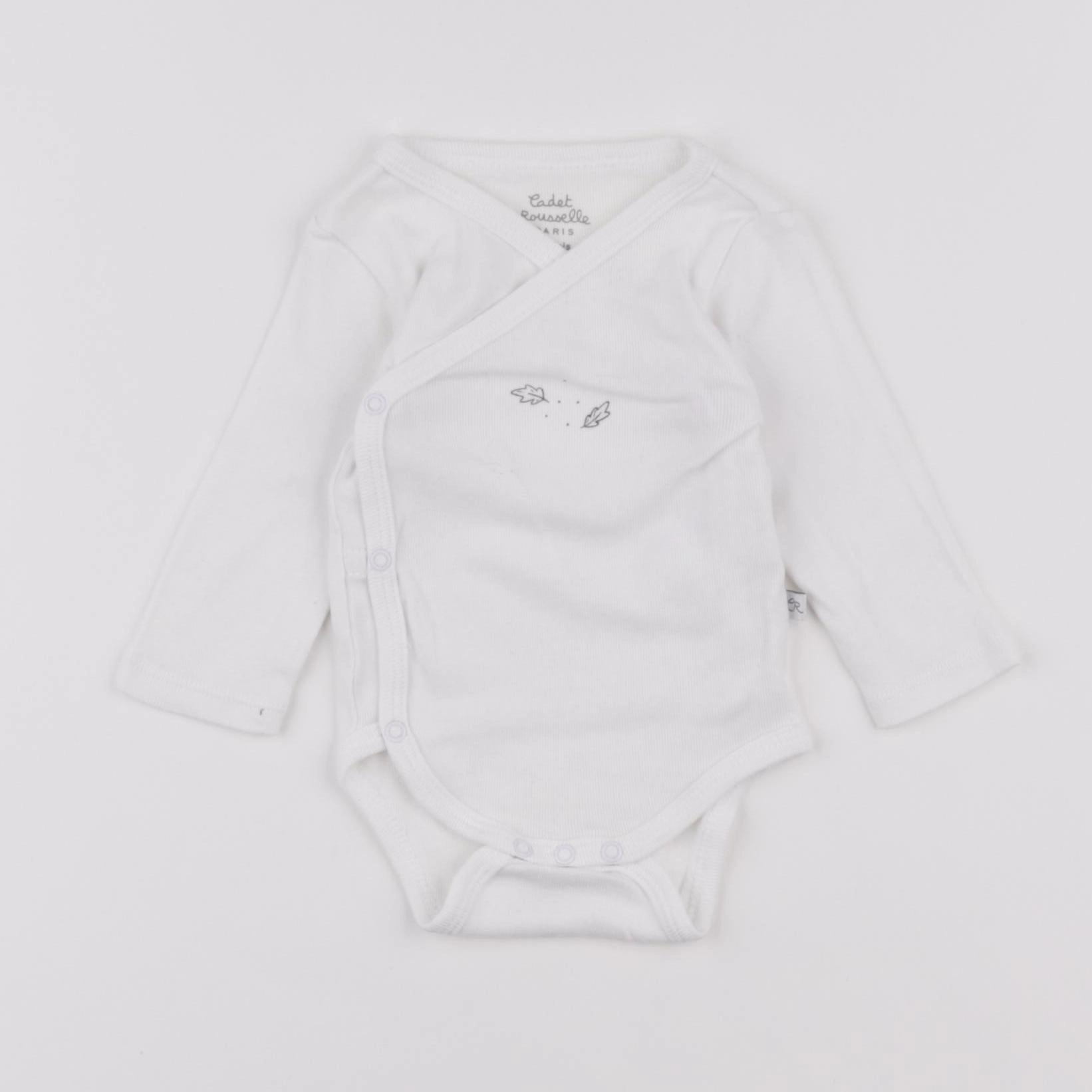 Cadet Rousselle - body blanc - 3 mois