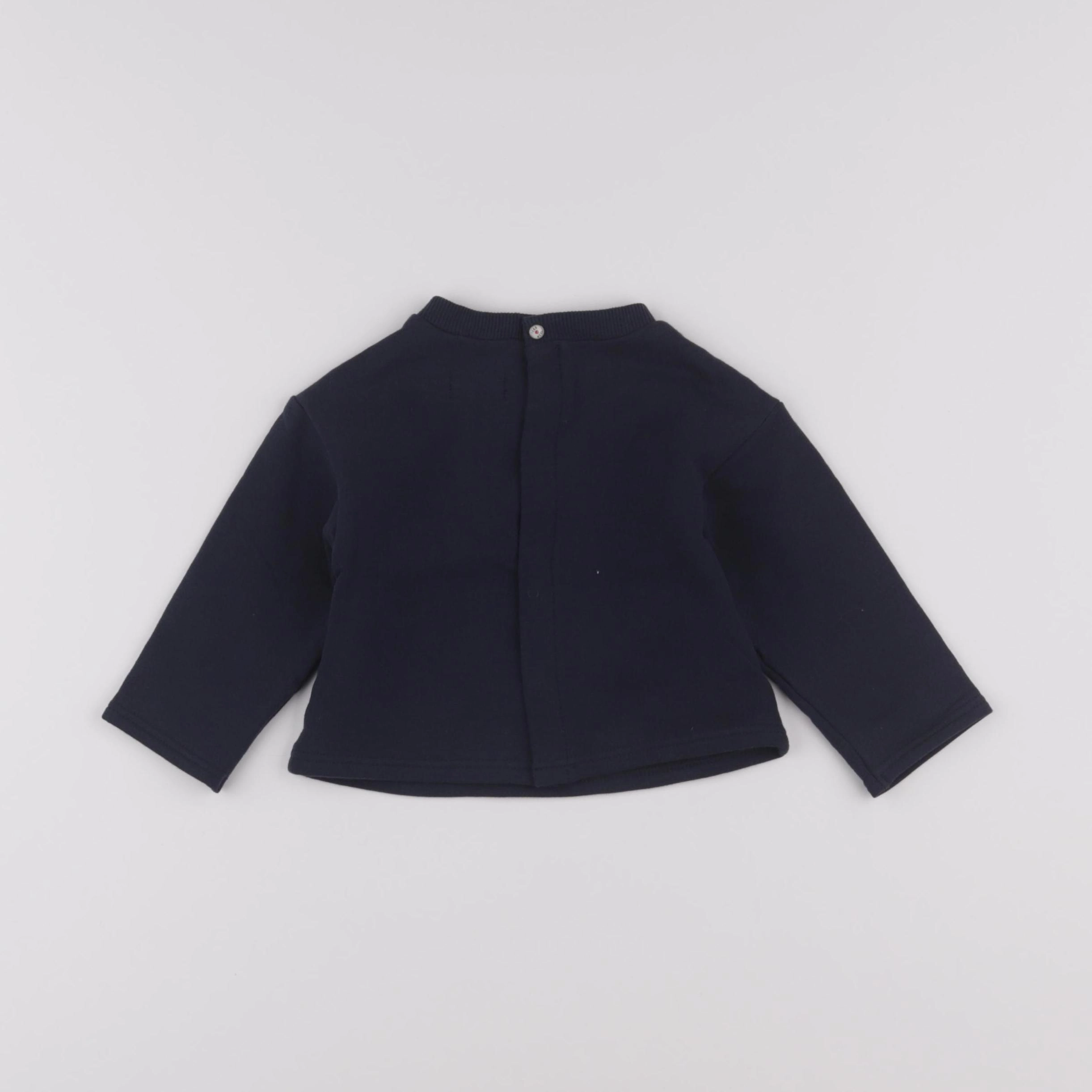 IKKS - sweat bleu - 12 mois