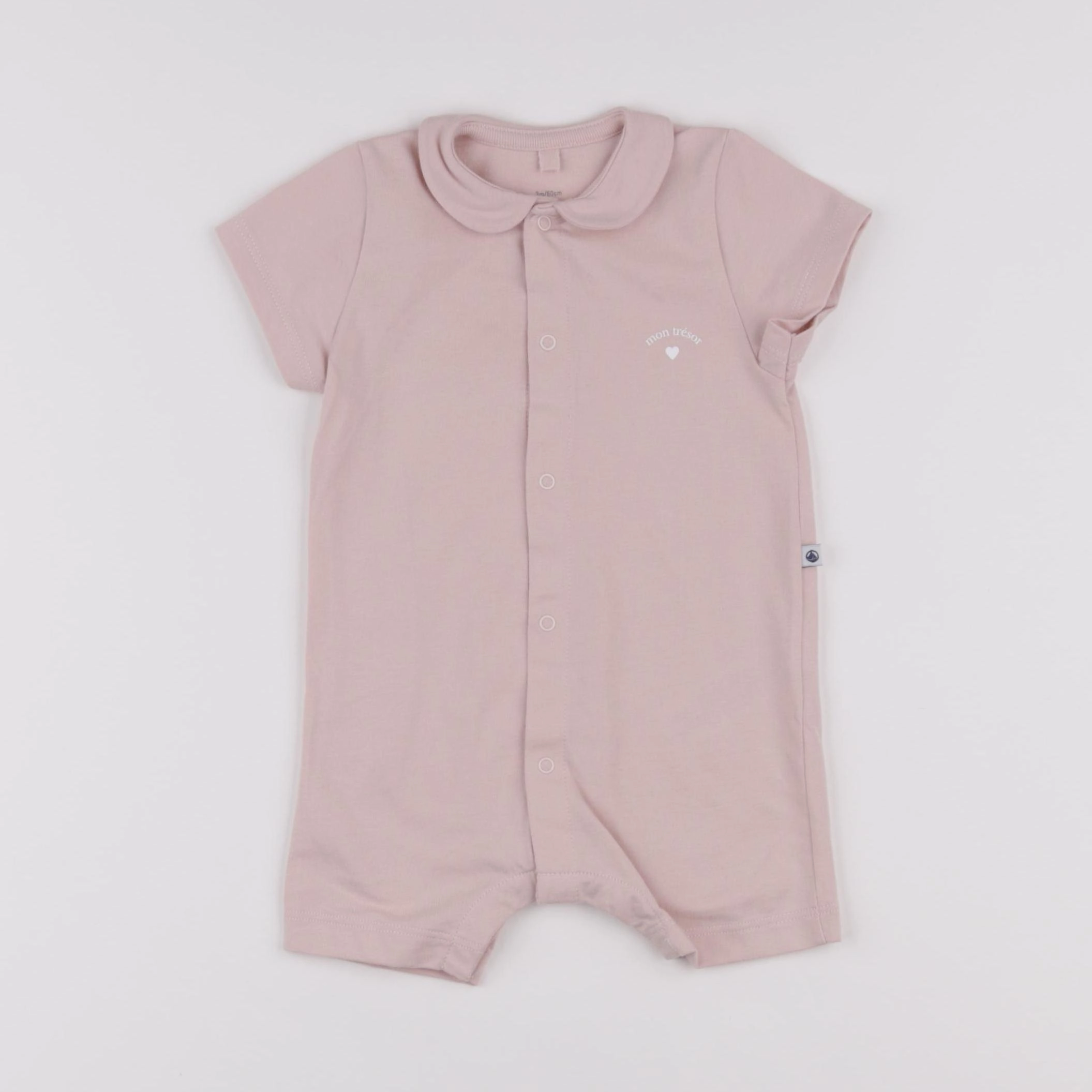 Petit Bateau - pyjama coton rose - 3 mois