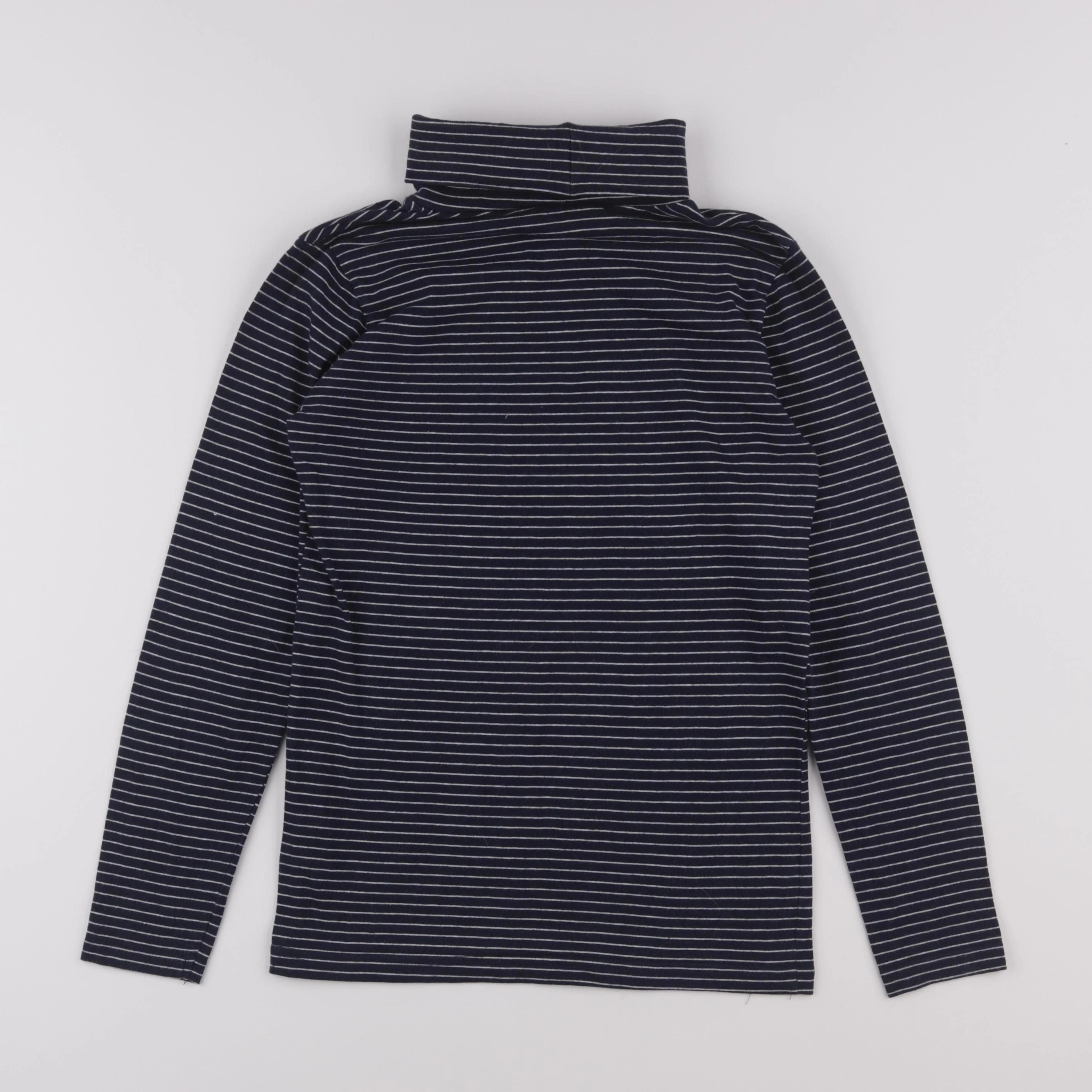 Vertbaudet - sous-pull bleu, blanc - 12 ans