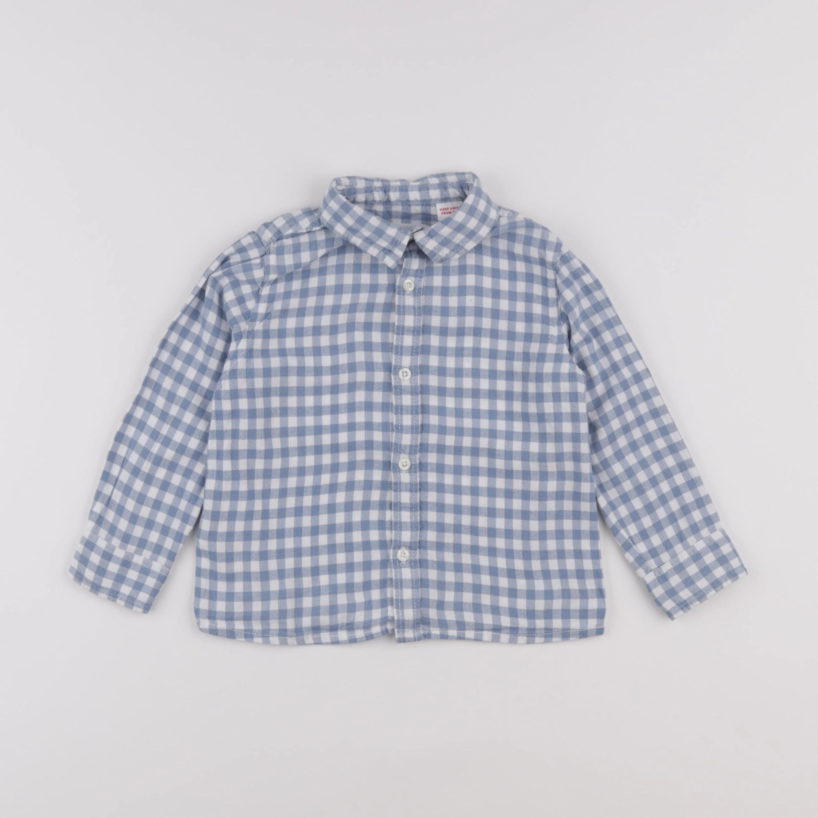 Mango - chemise bleu - 2/3 ans