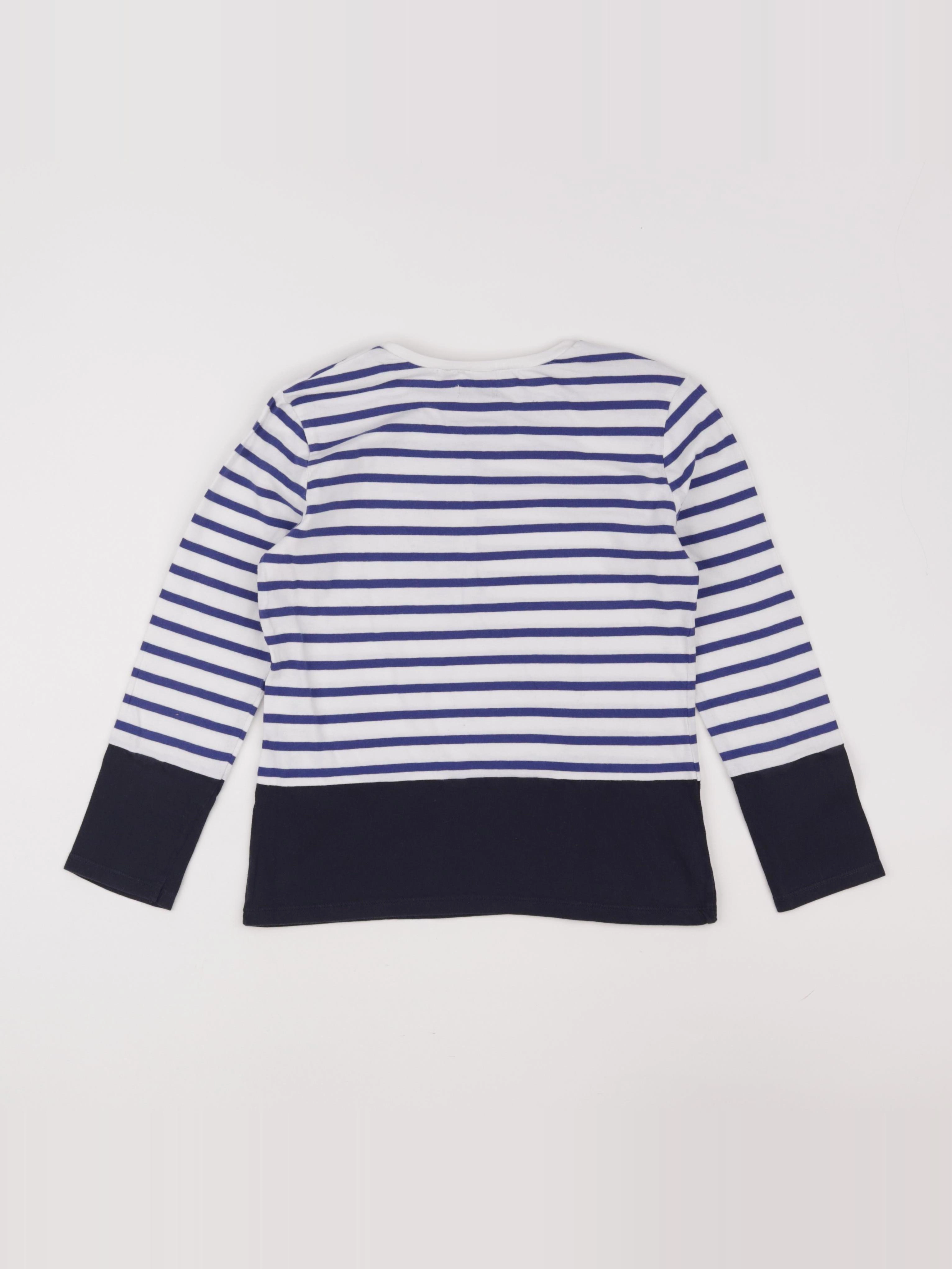 IKKS - tee-shirt bleu, blanc - 8 ans