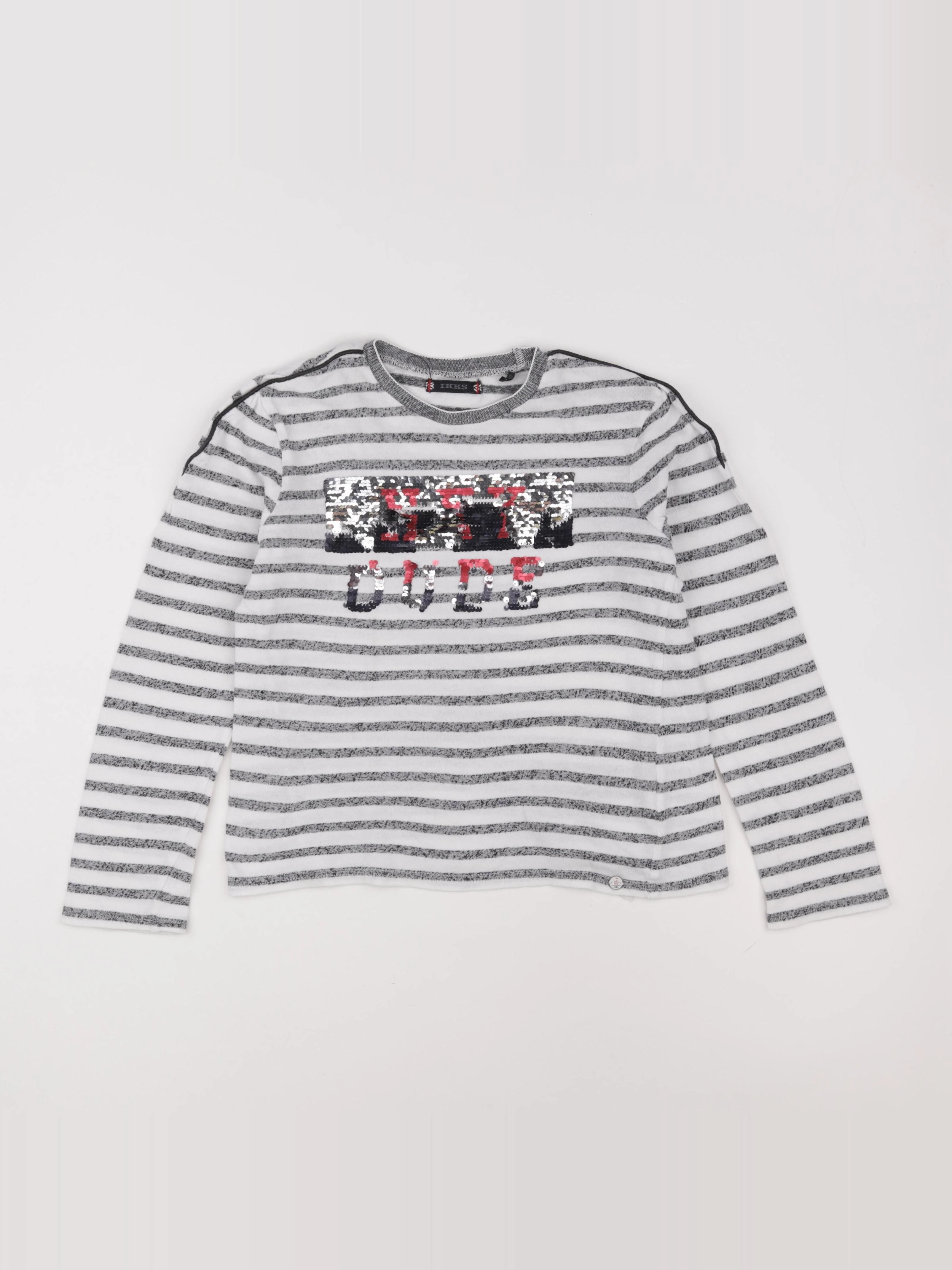 IKKS - tee-shirt blanc, noir - 12 ans