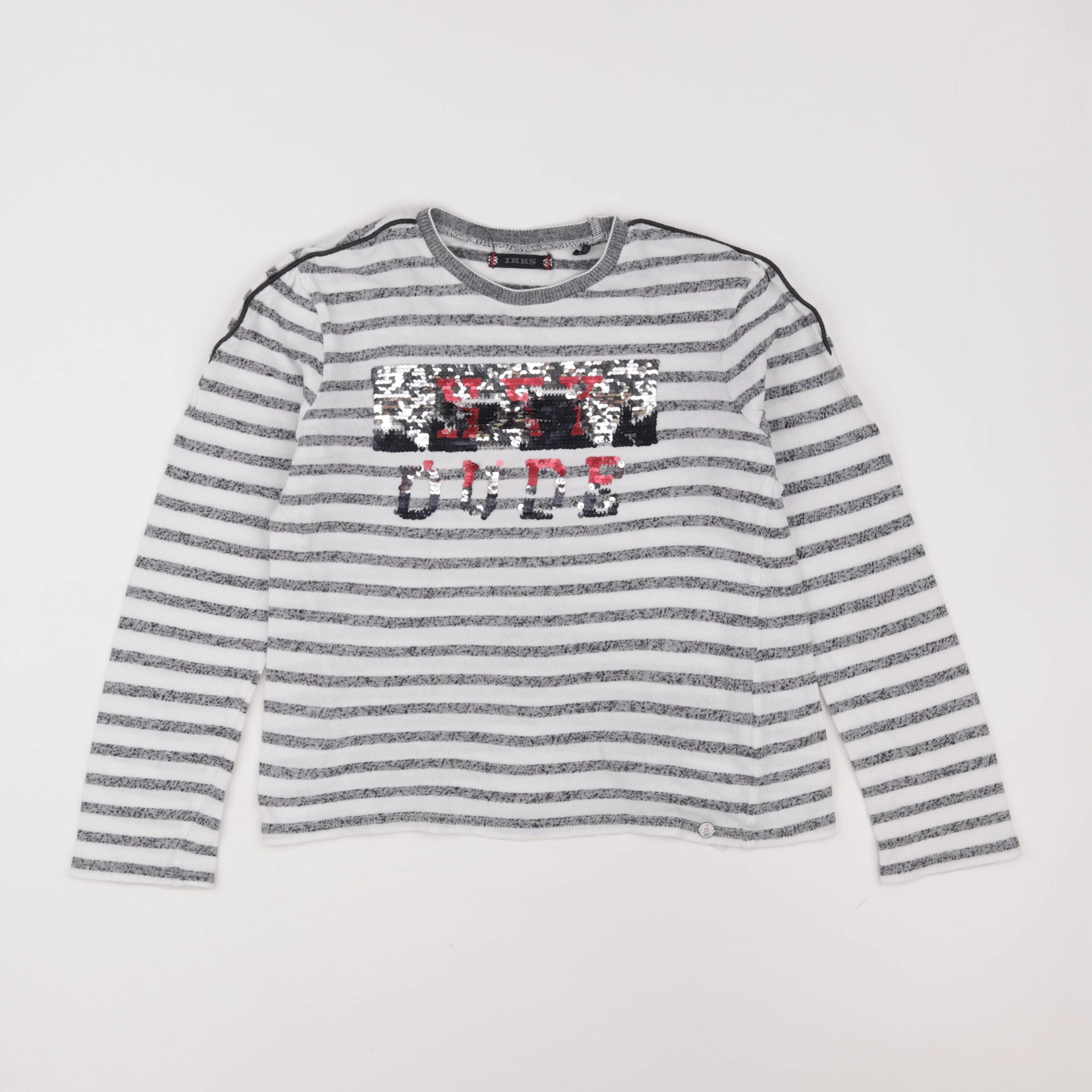 IKKS - tee-shirt blanc, noir - 12 ans