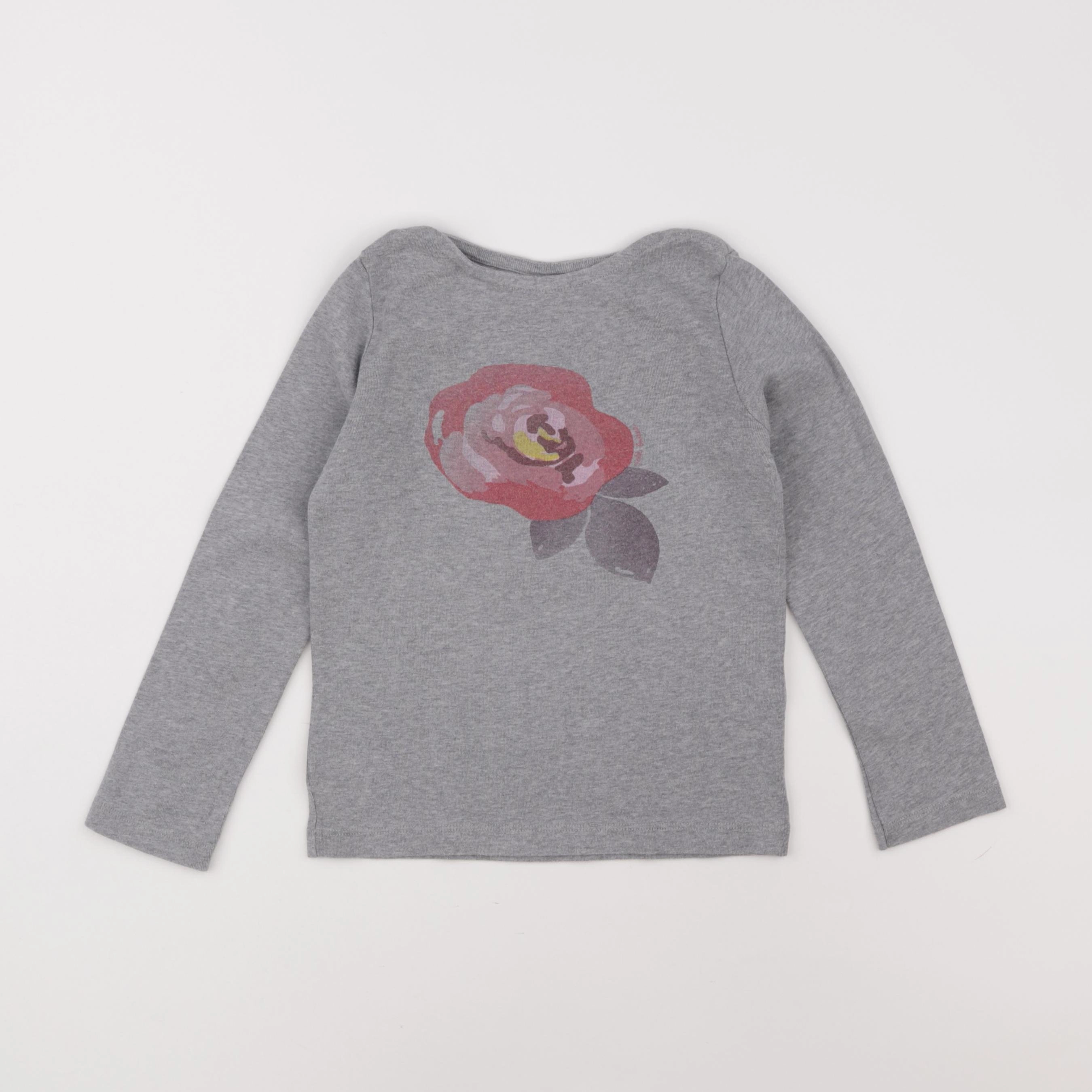 Petit Bateau - tee-shirt gris - 6 ans