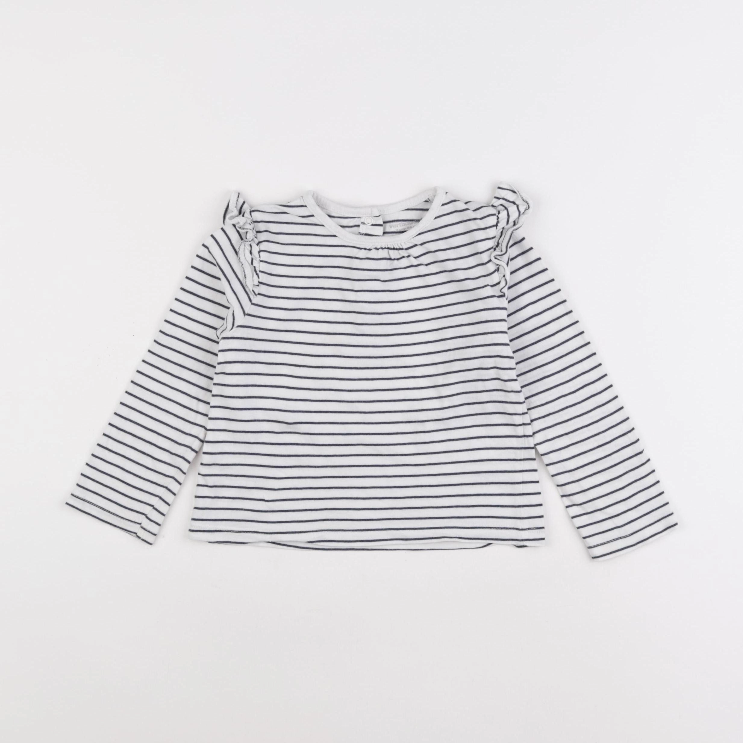 Vertbaudet - tee-shirt blanc - 2 ans