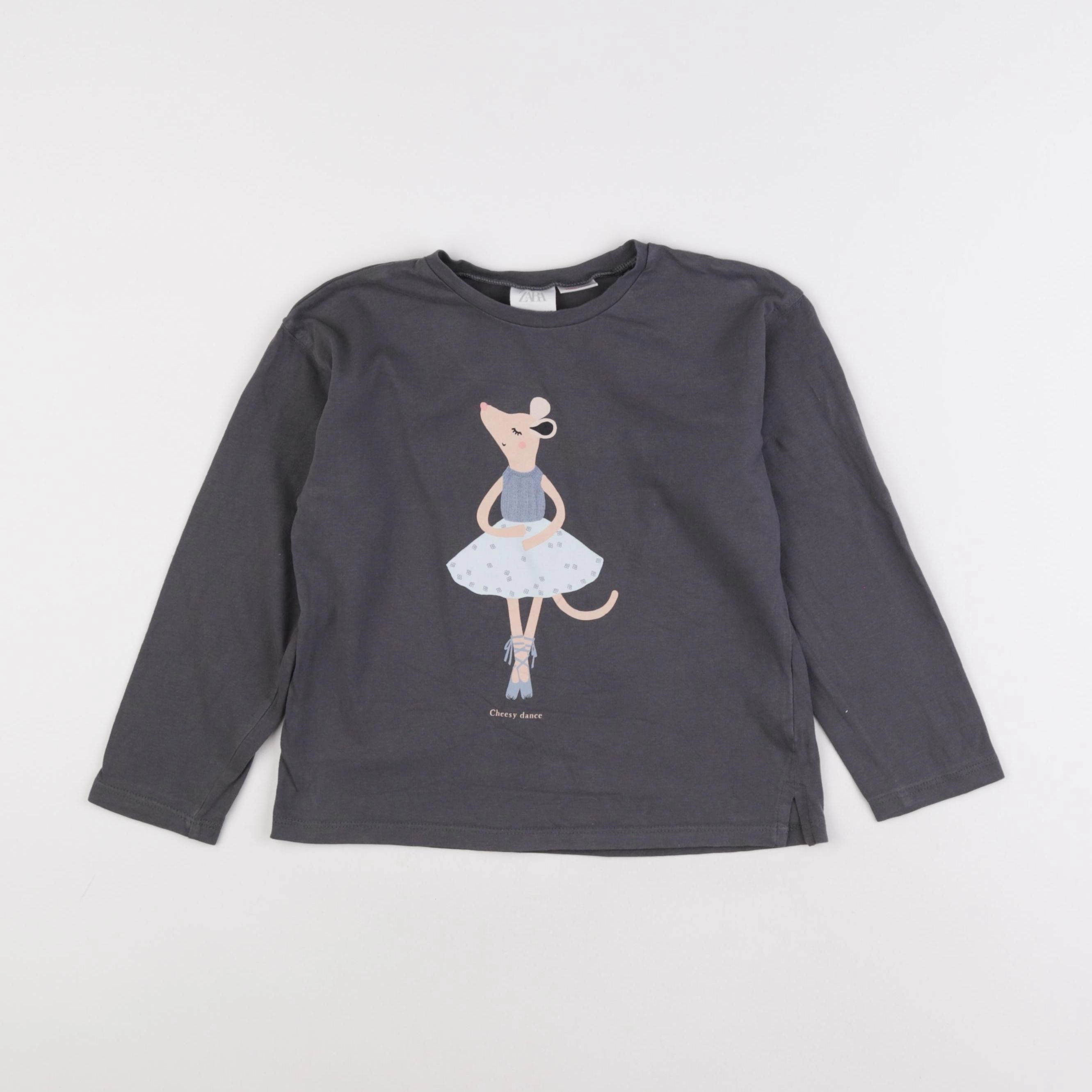 Zara - tee-shirt gris - 5/6 ans