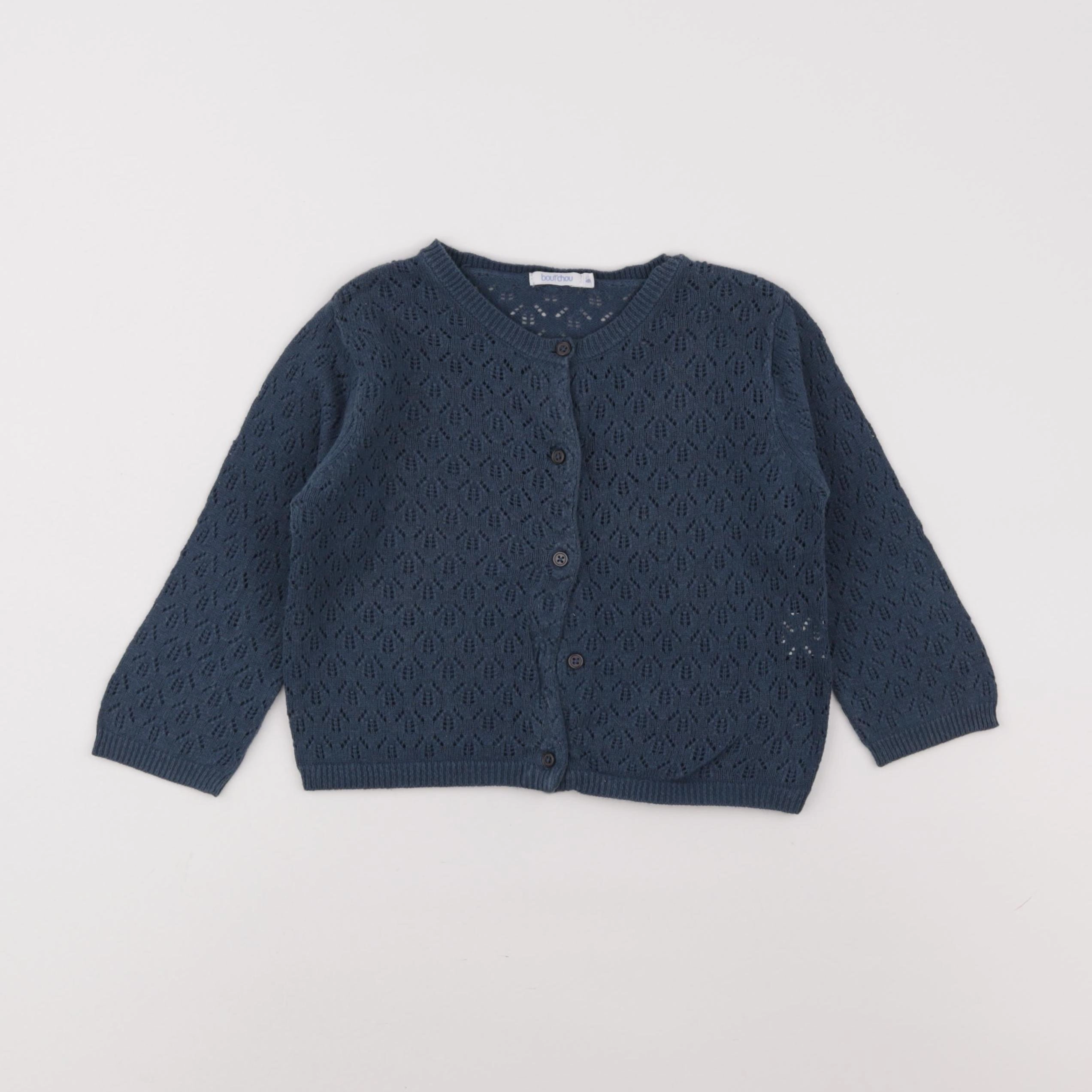 Boutchou - gilet bleu - 18 mois