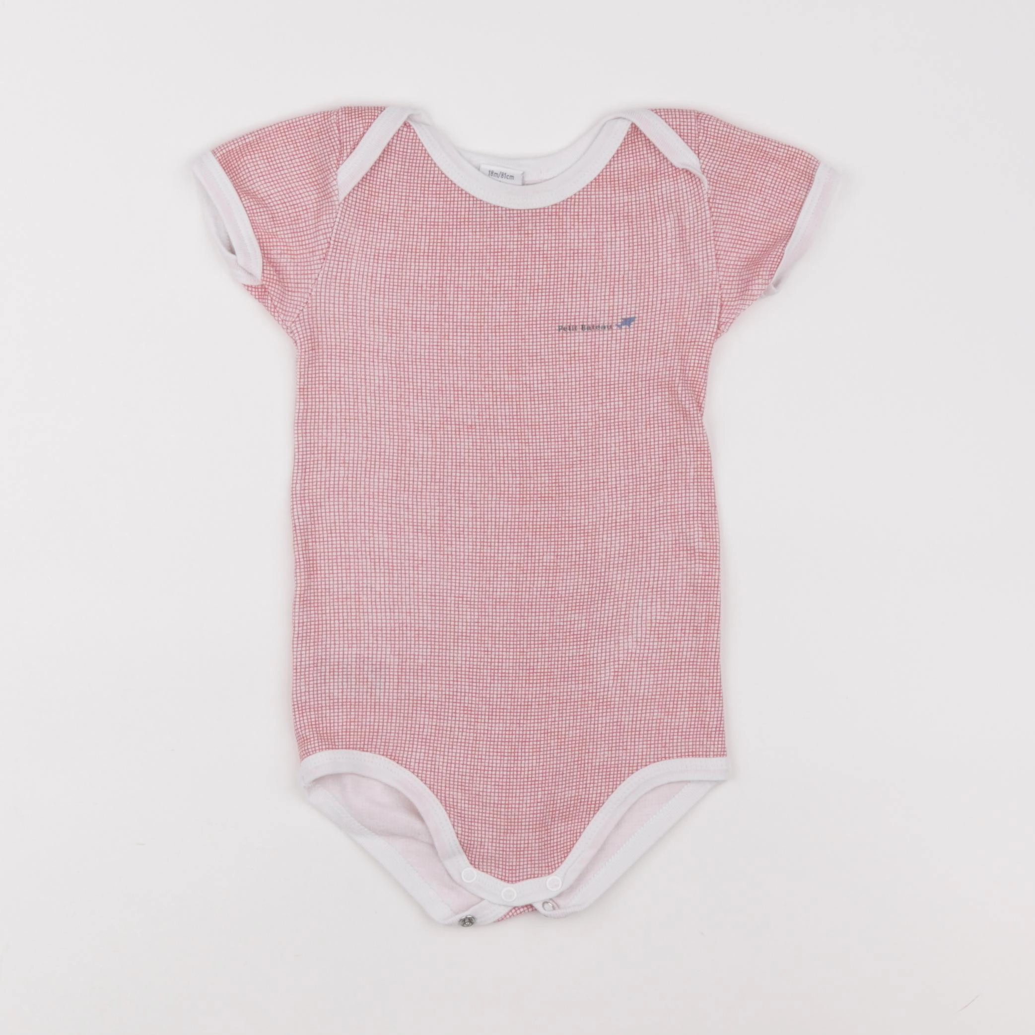 Petit Bateau - body rouge - 18 mois