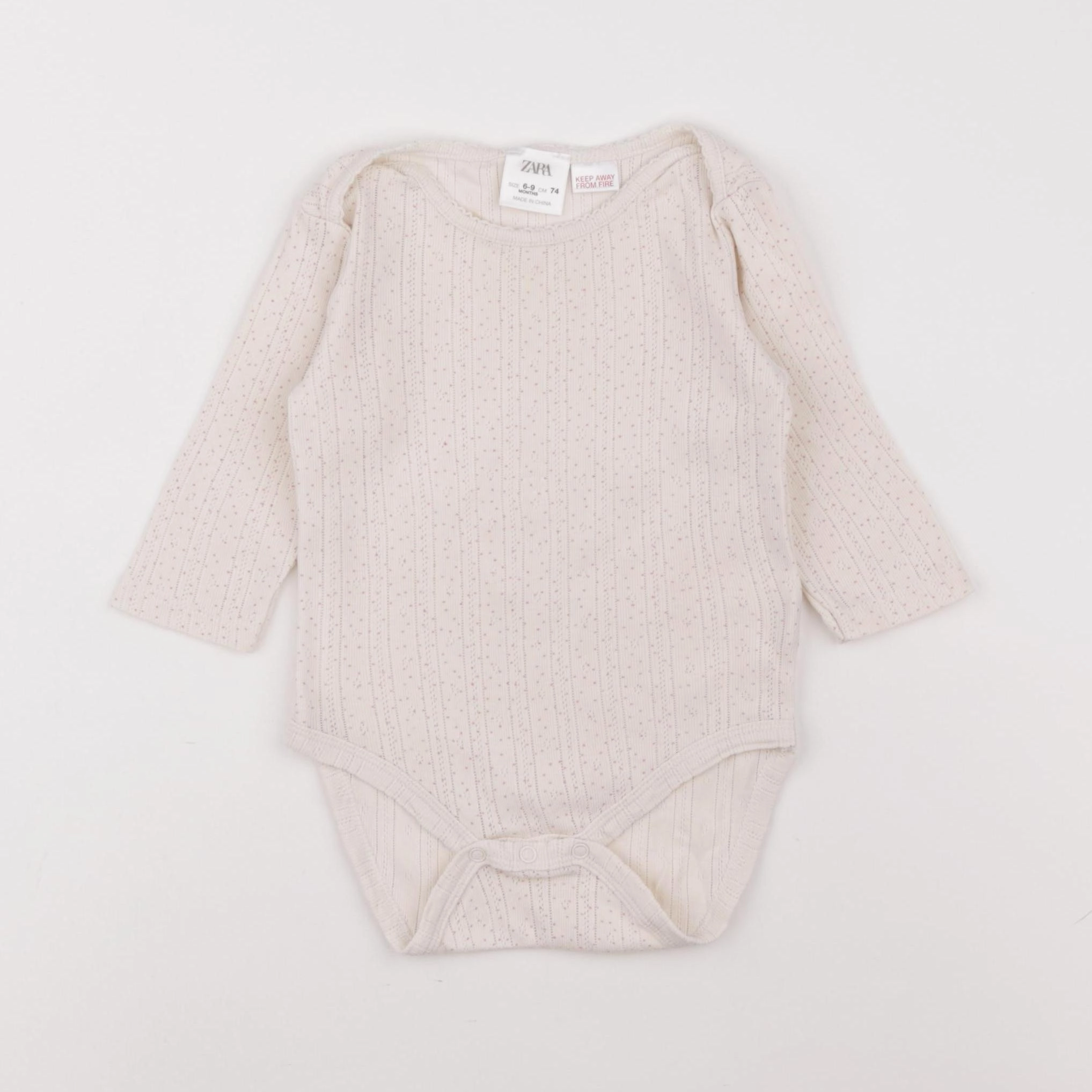 Zara - body beige - 6/9 mois