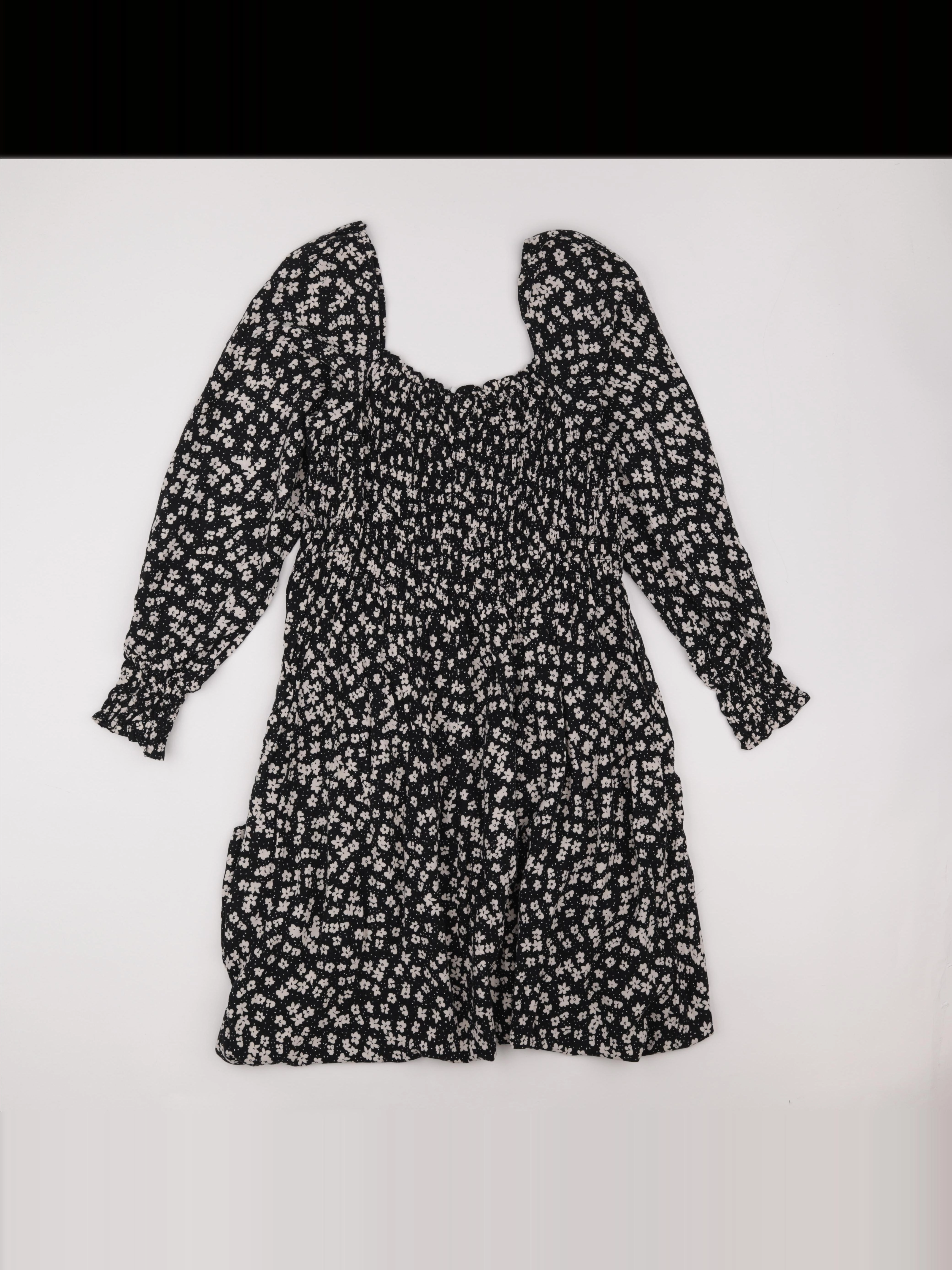 H&M - robe grossesse noir, beige - s