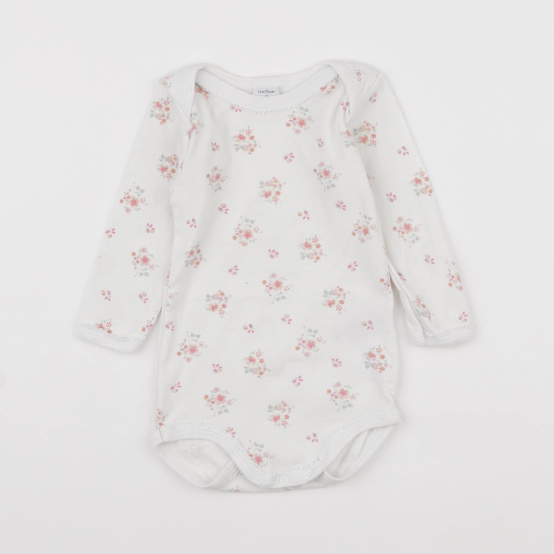 Petit Bateau - body blanc - 12 mois