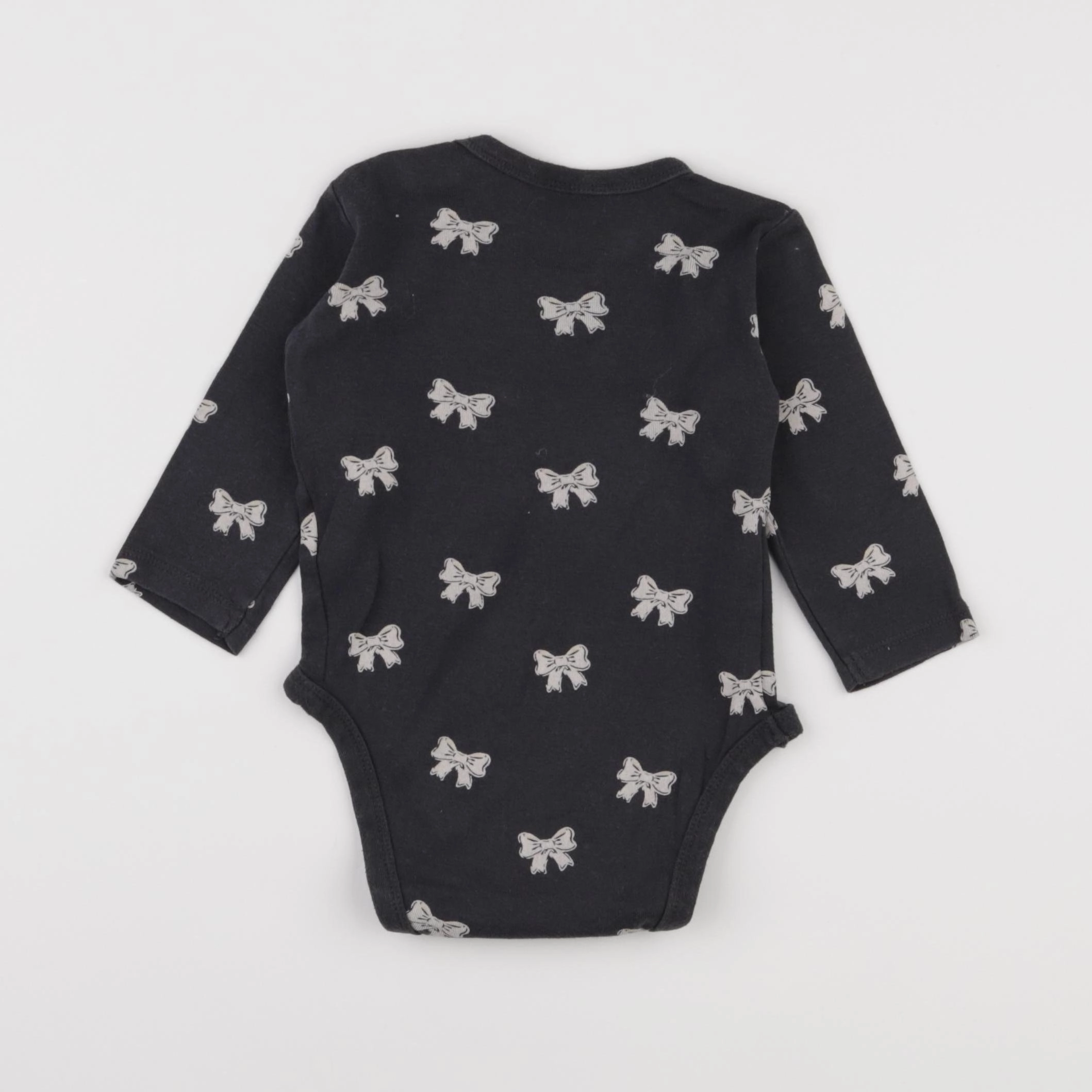 H&M - body gris - 6/9 mois